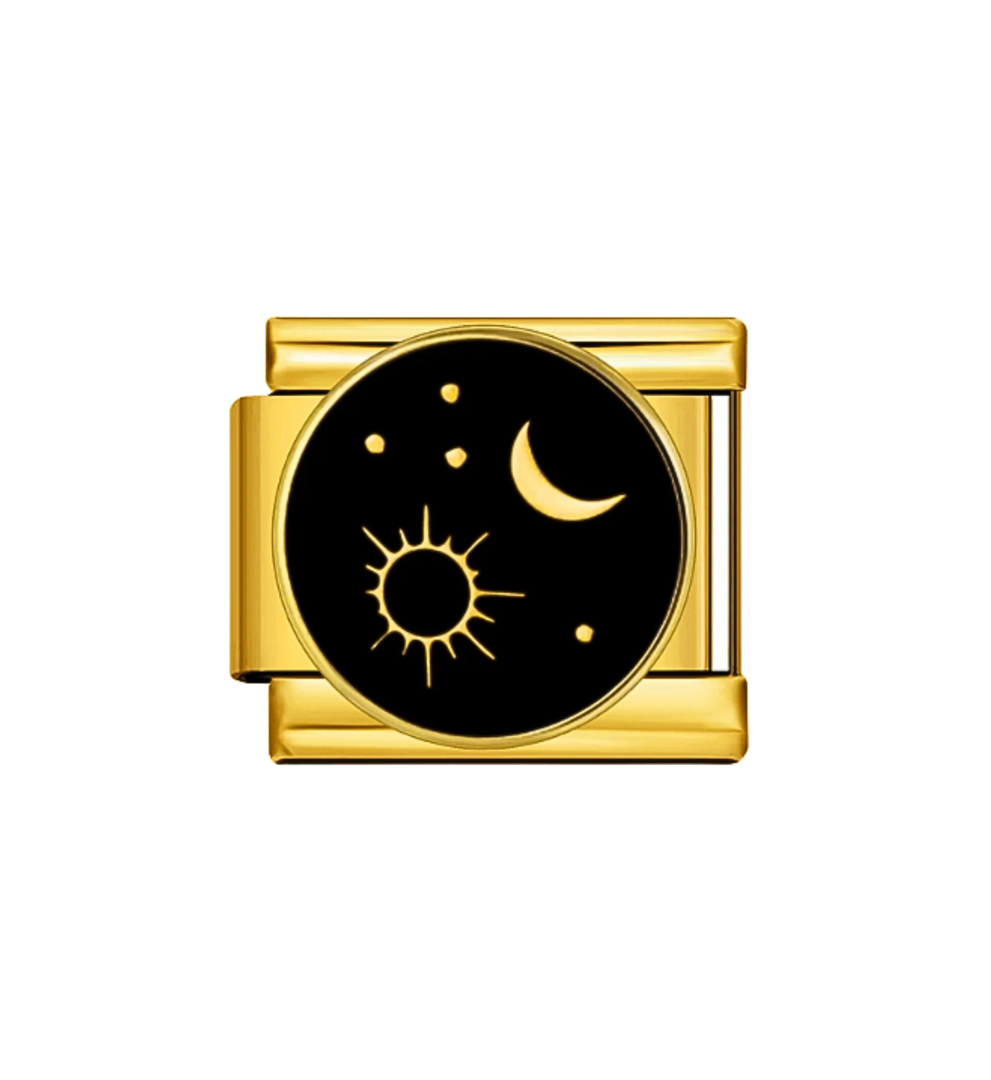 Charm Dorado Circulo Negro
