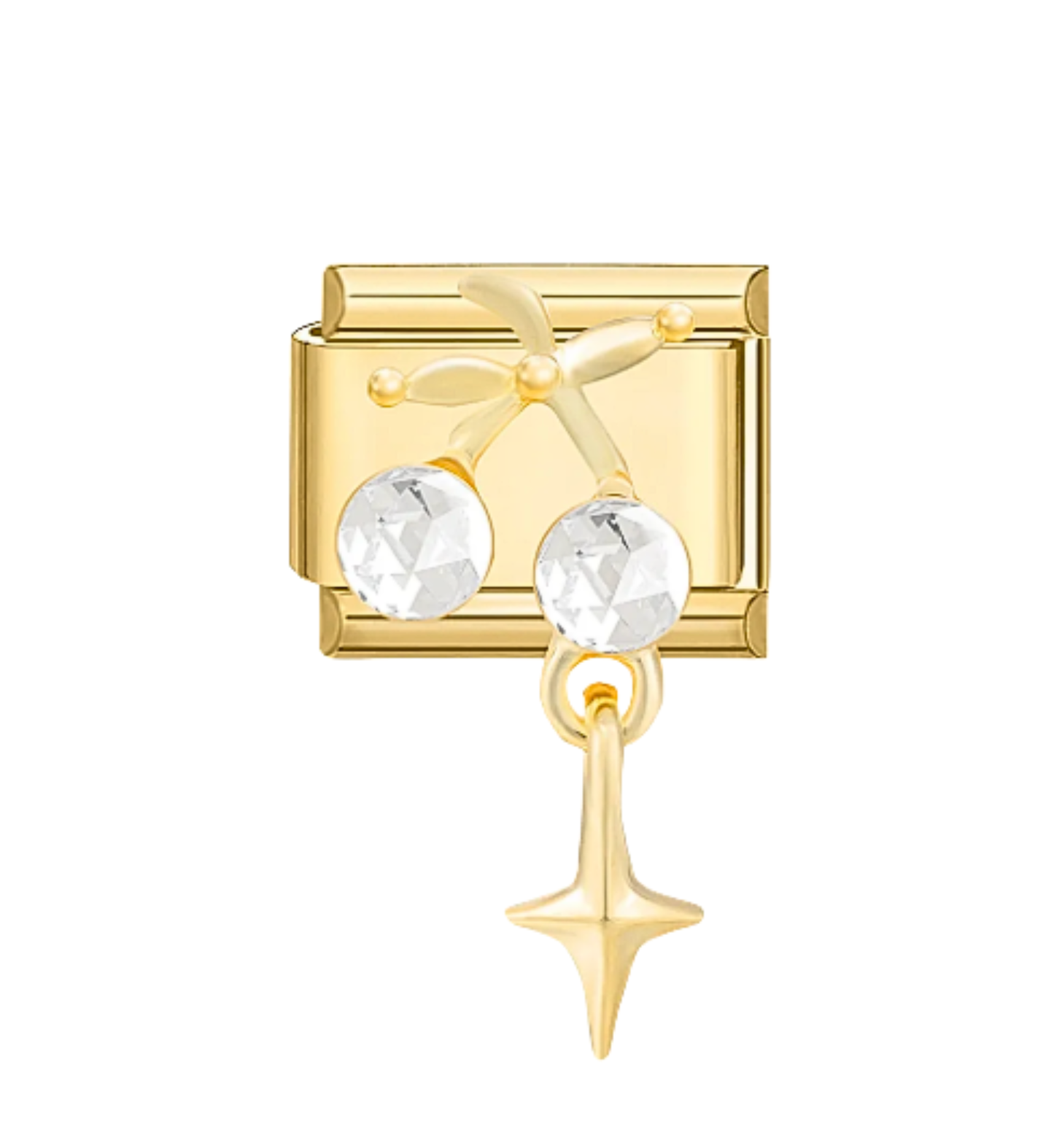 Charm Dorado Cereza Blanca