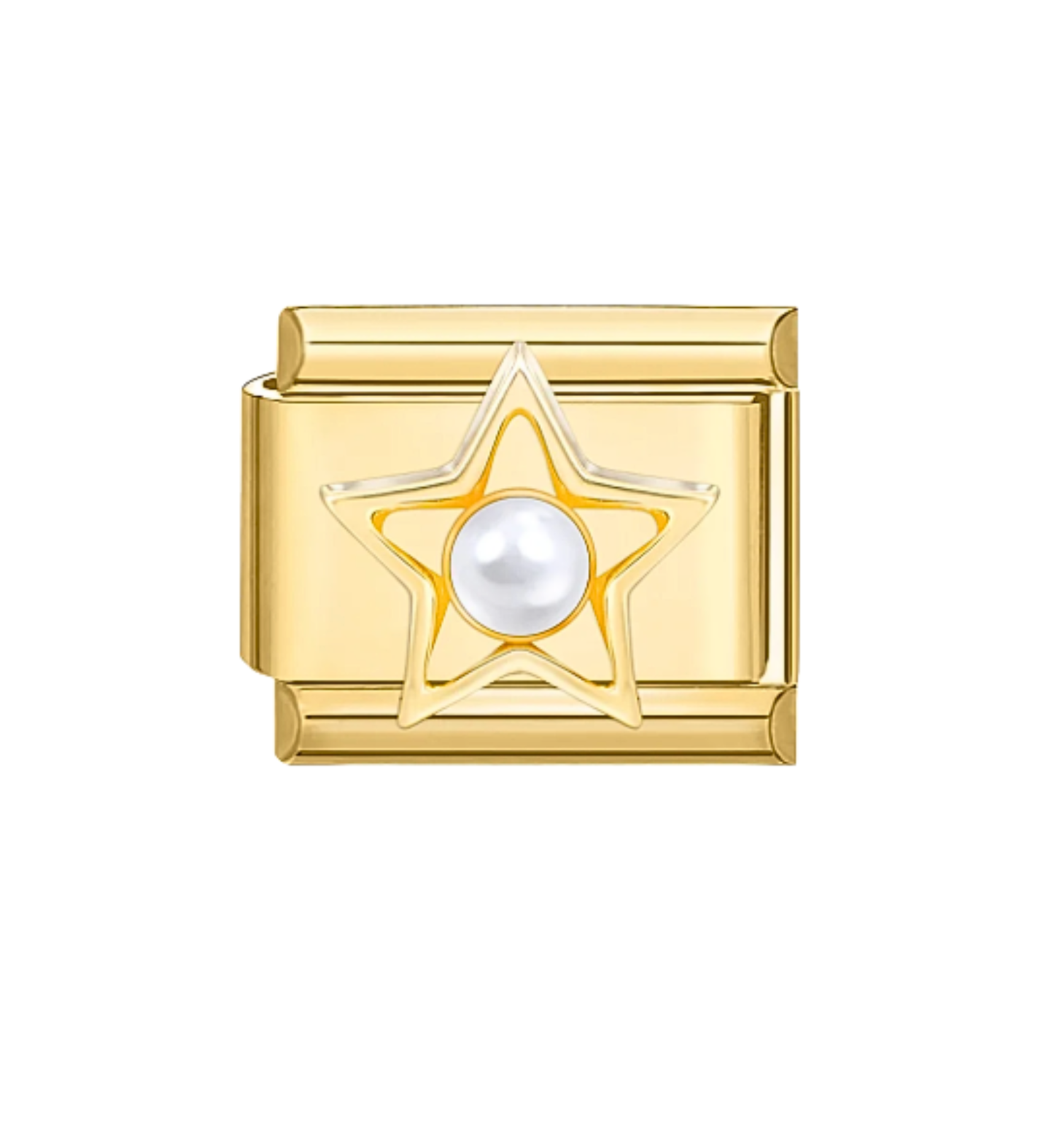 Charm Dorado Estrella Con Perla