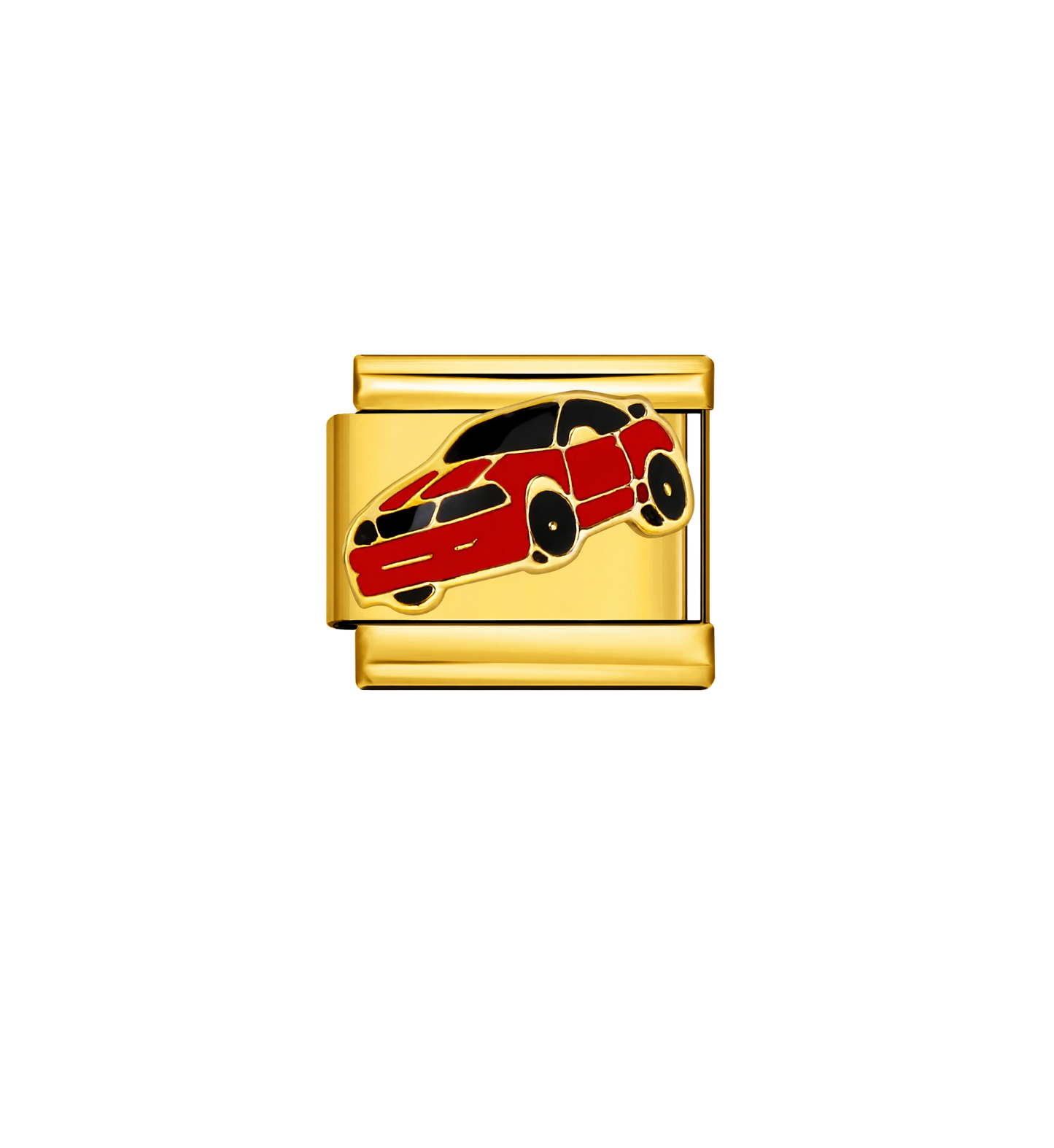 Charm dorado automovil rojo acero inoxidable 304
