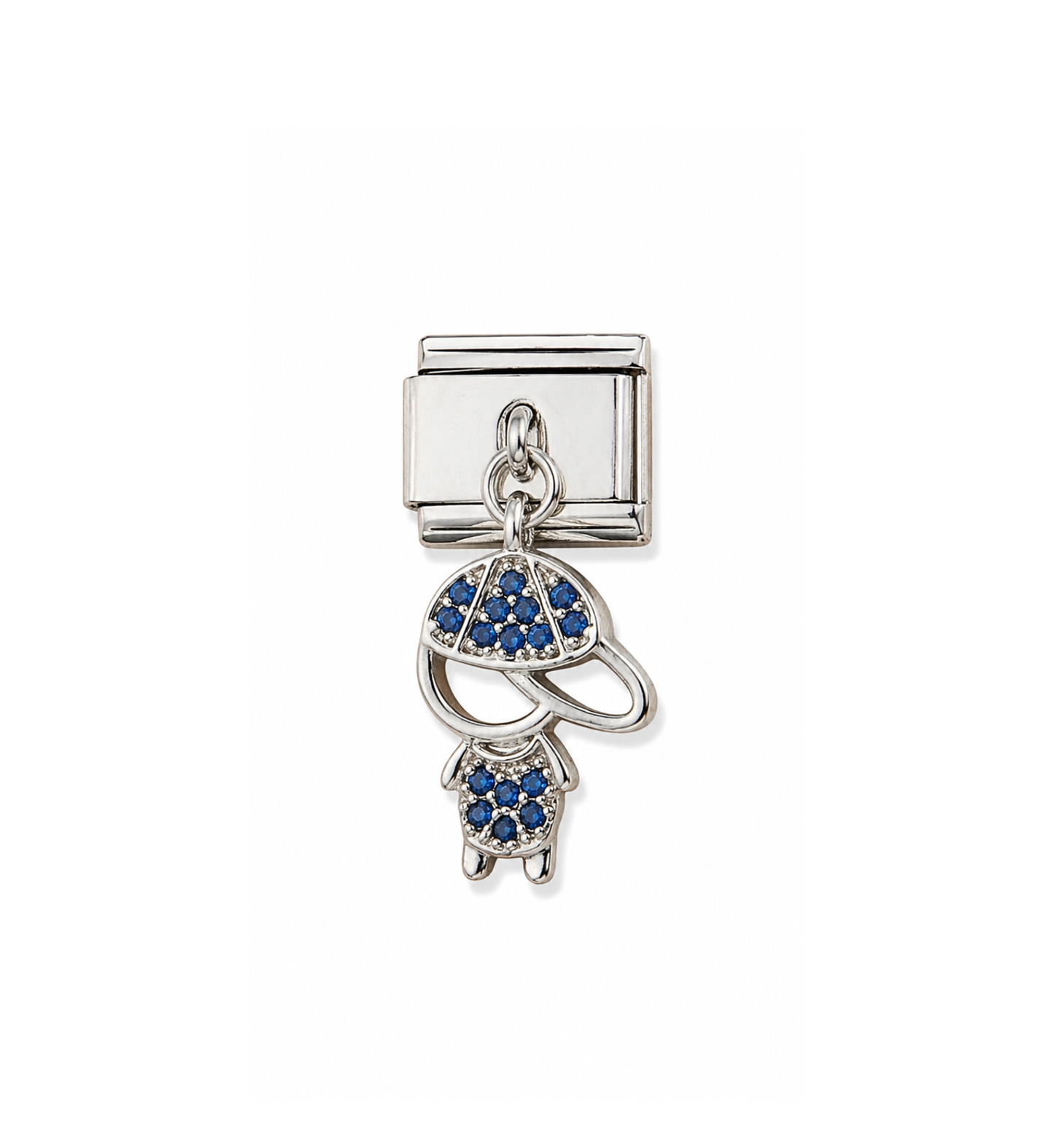 Charm plateado colgante niño acero inoxidable 201