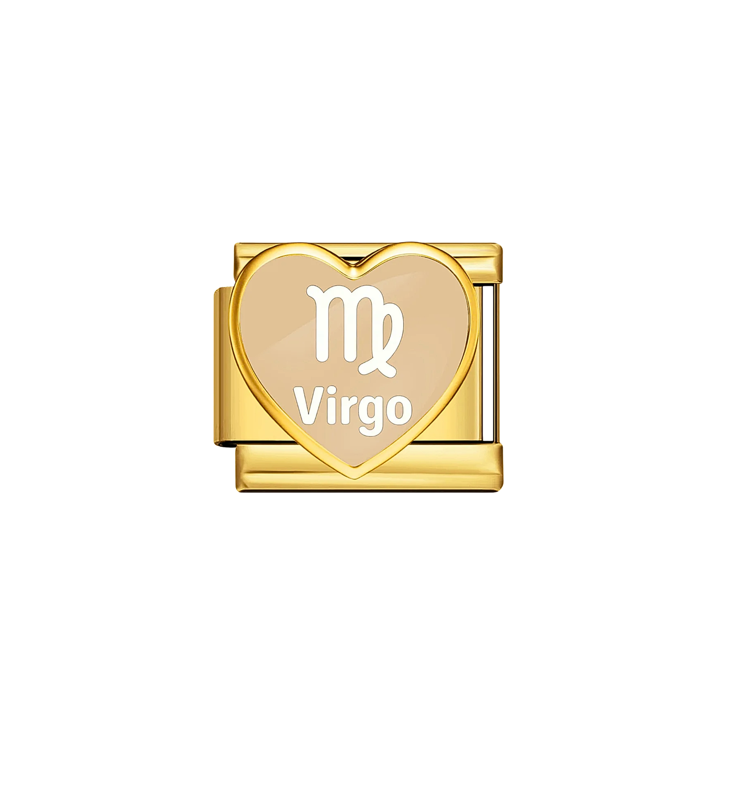 Charm dorado signo virgo acero inoxidable 304
