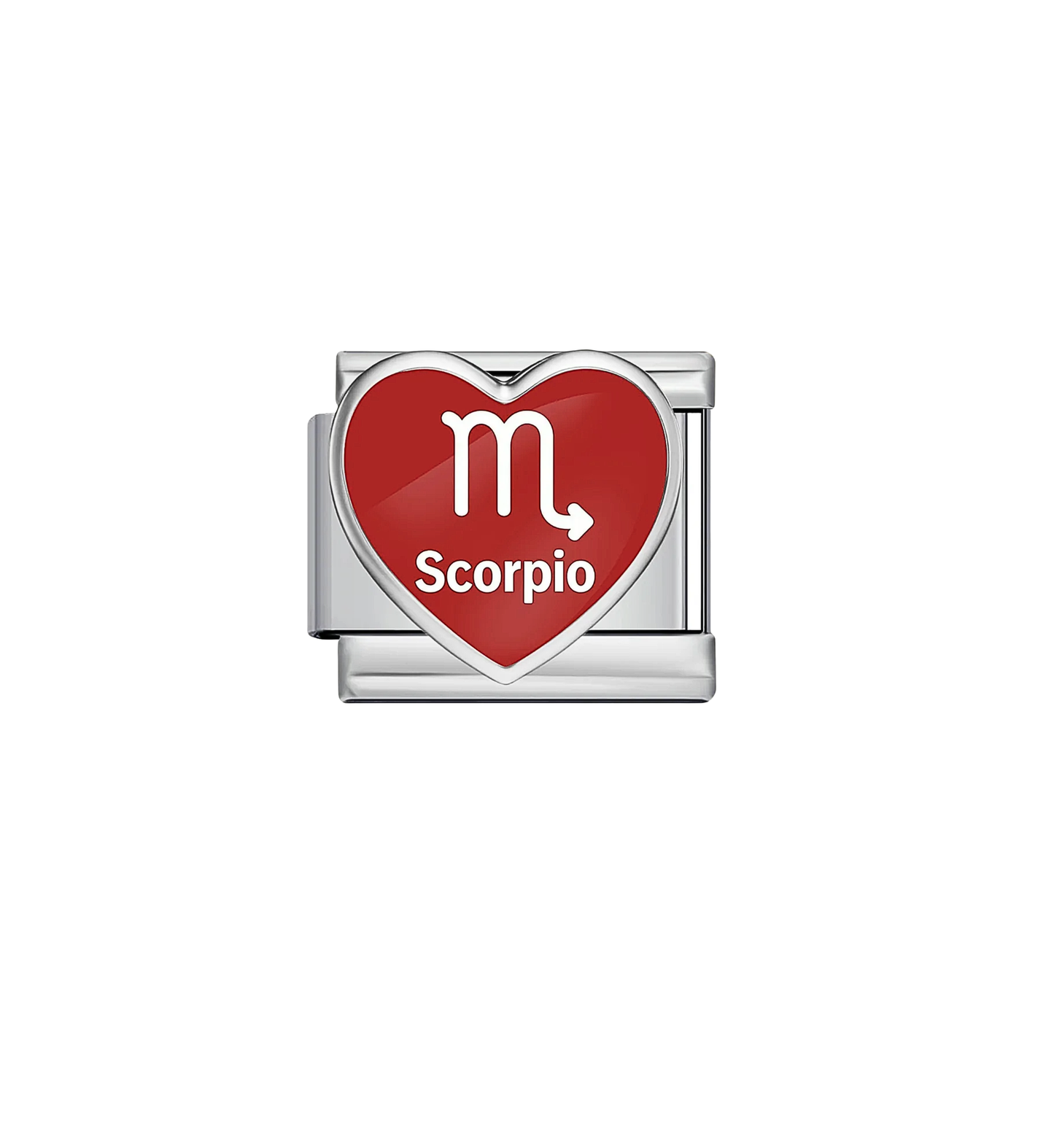 Charm plateado signo escorpio acero inoxidable 304