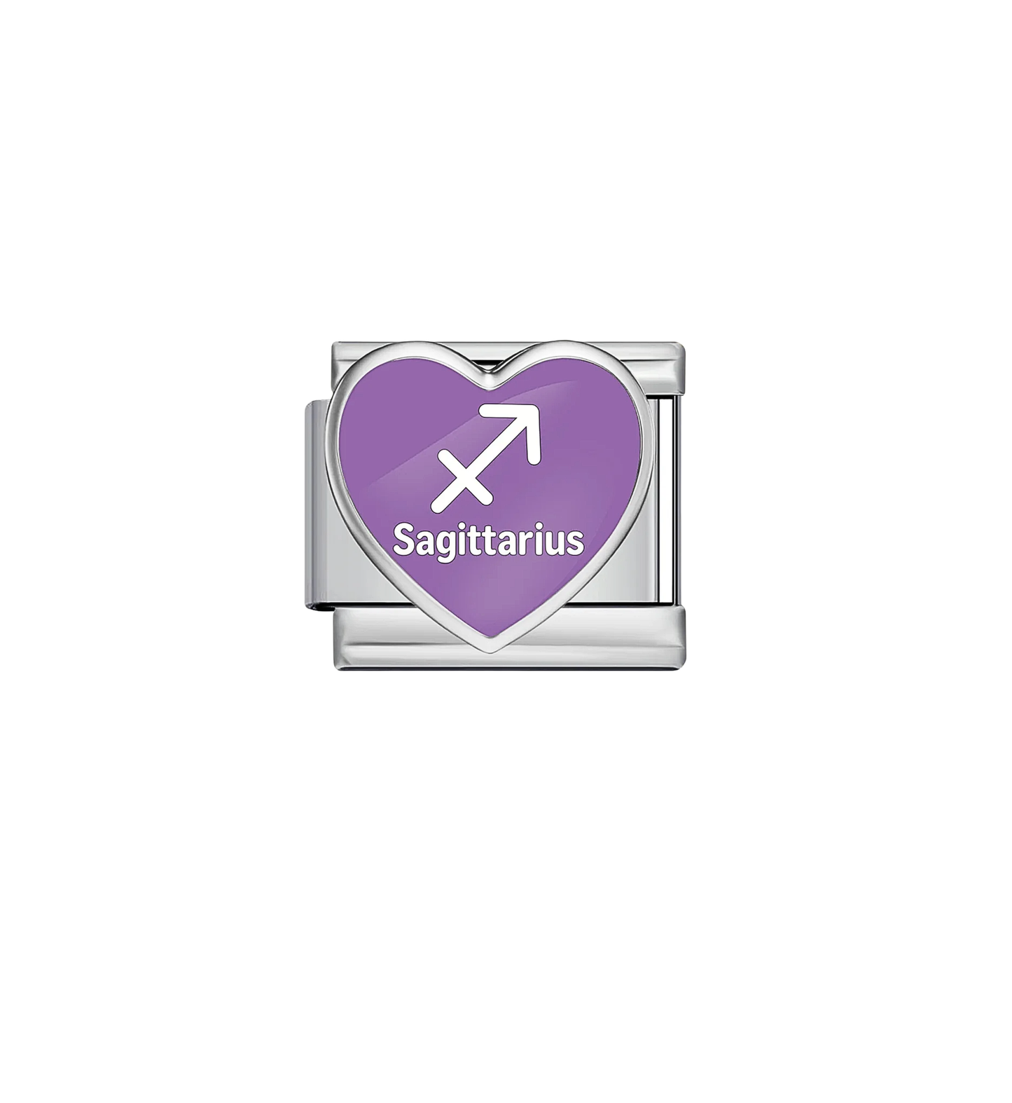 Charm plateado signo sagitario acero inoxidable 304