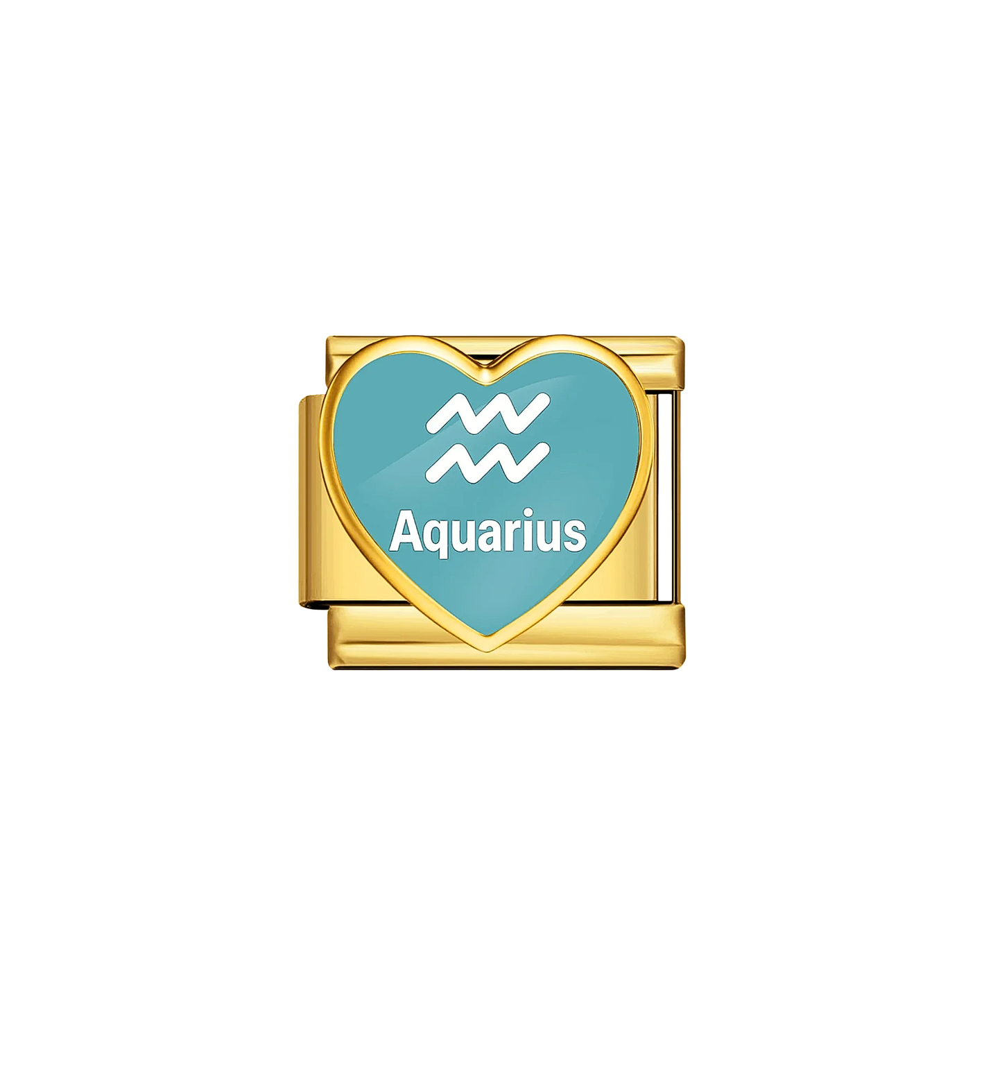 Charm dorado signo acuario acero inoxidable 304