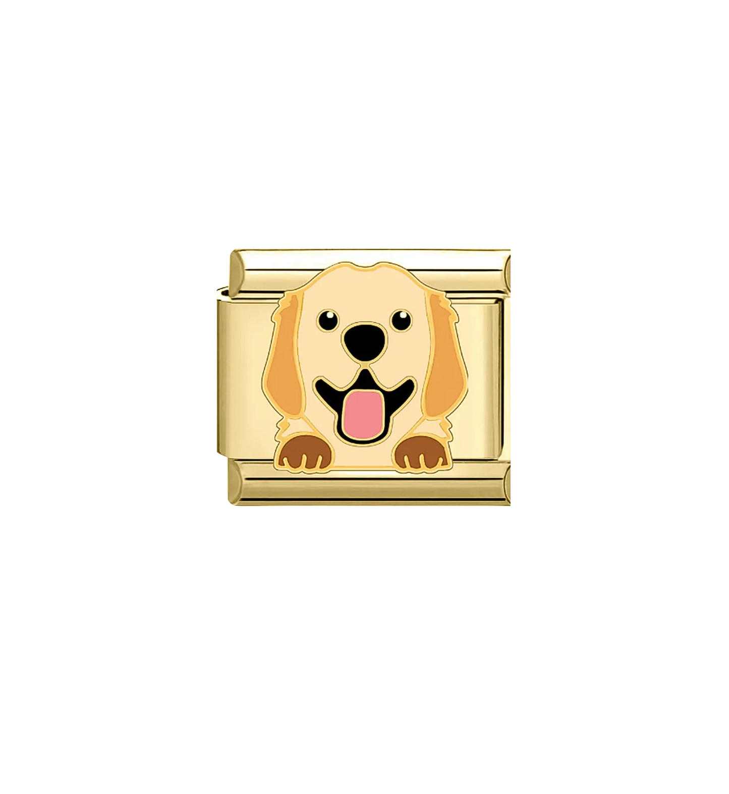 Charm dorado golden retriever acero inoxidable 201
