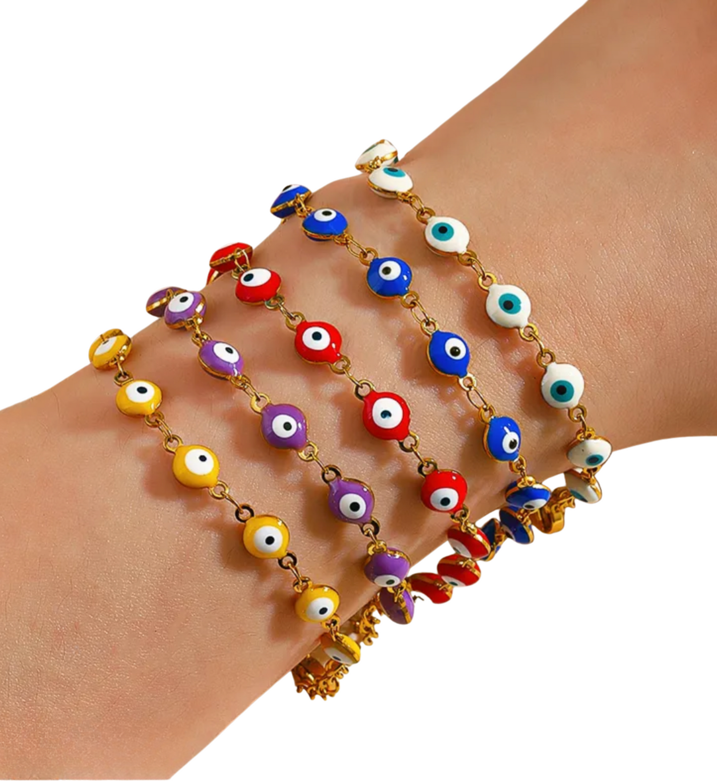 Pulseras Ojos Turcos Acero Inoxidable