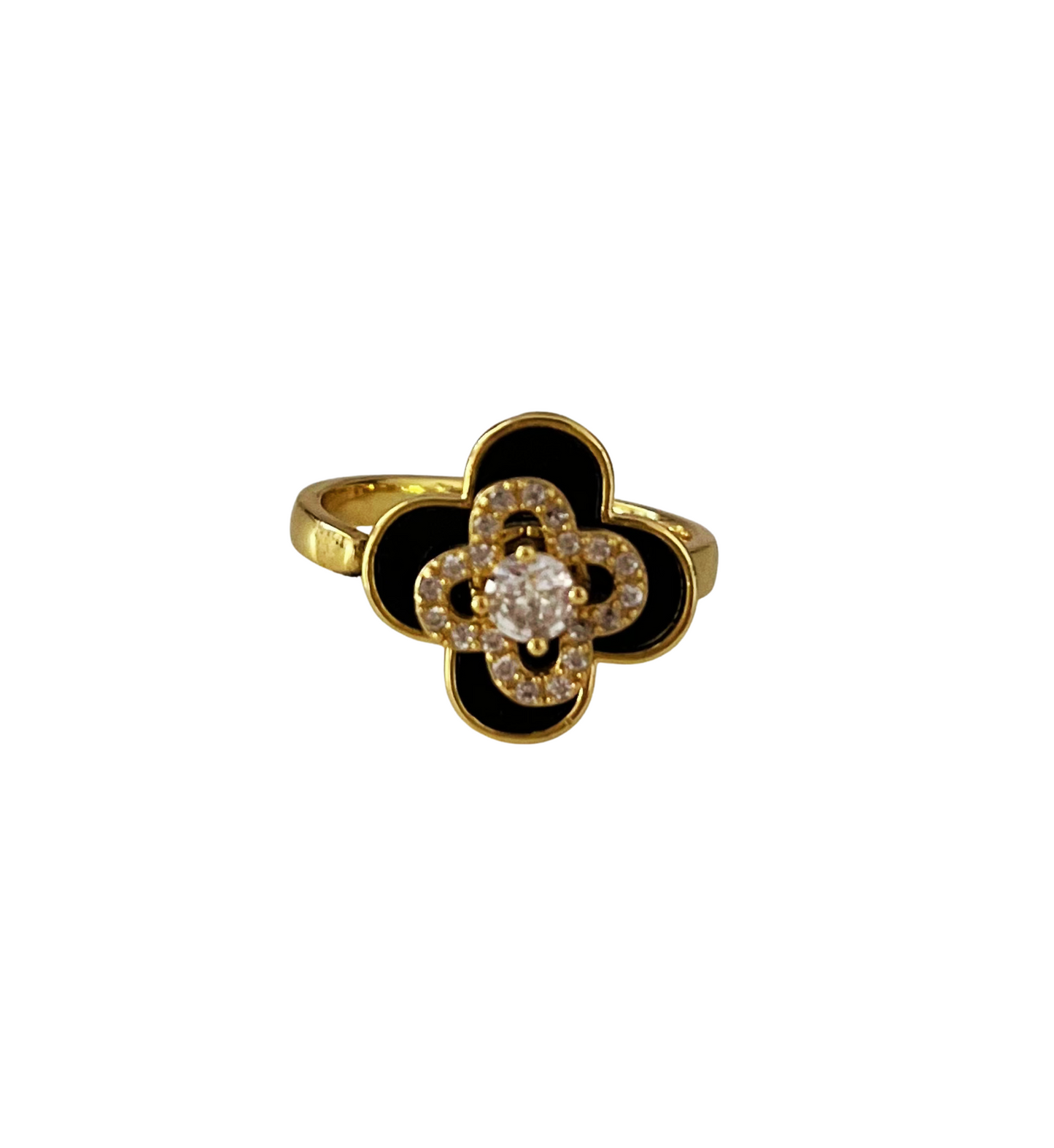 Anillo Trébol Negro