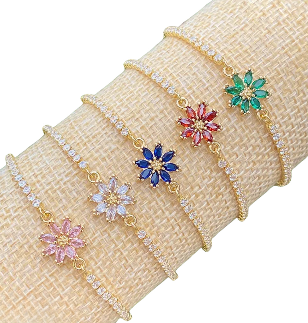 Pulsera Flor Ajustable