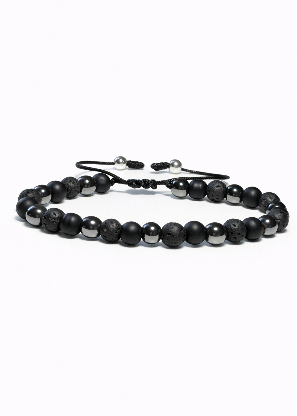 Pulsera de hilo ajustable tonos negros