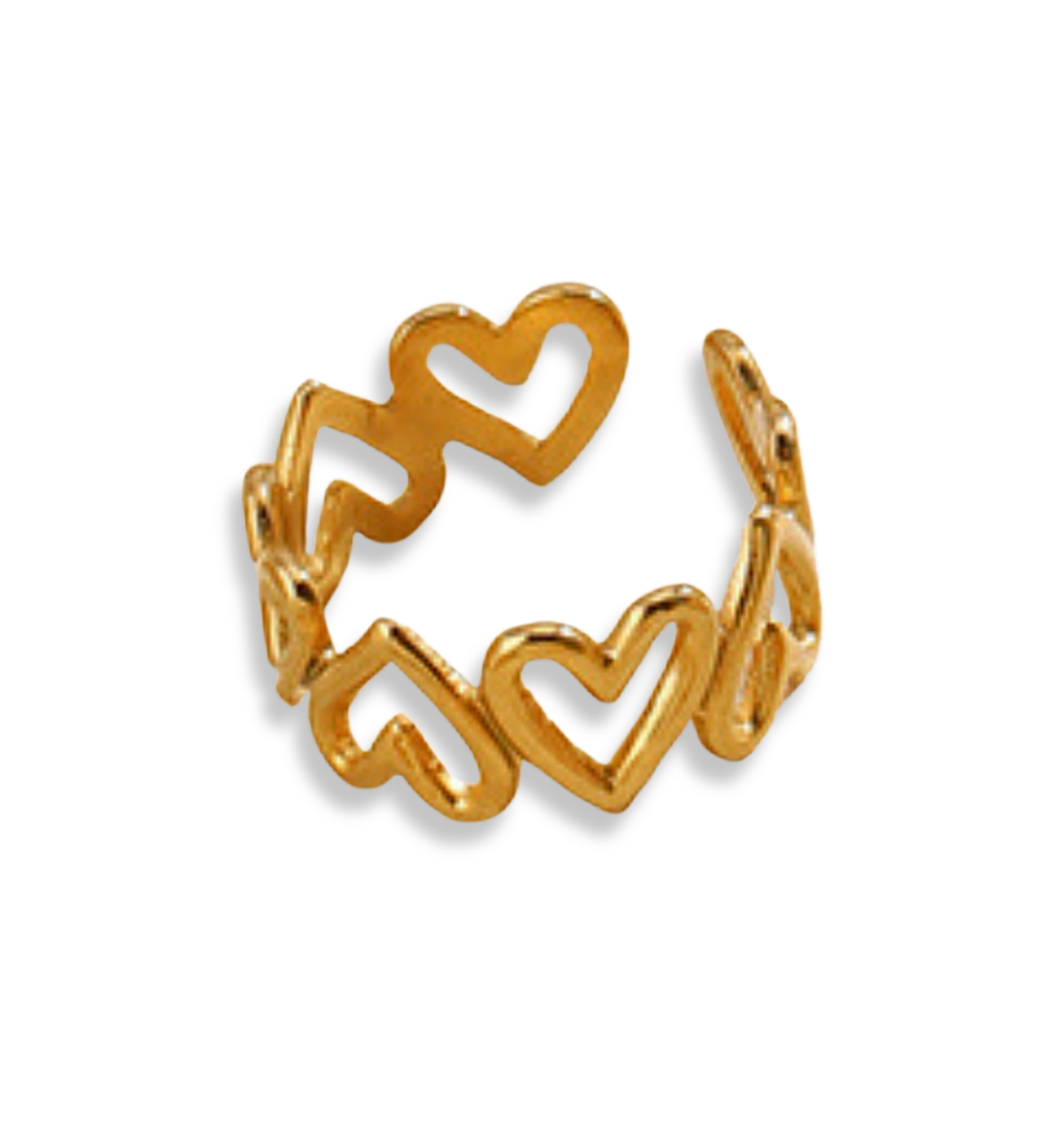Anillo Corazones Acero Inoxidable