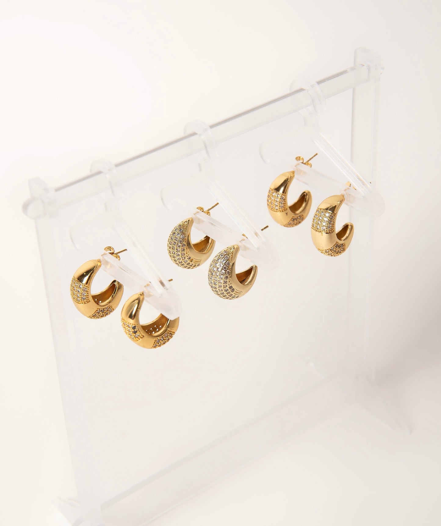 Aretes Gota Con Circonita Acero Inoxidable