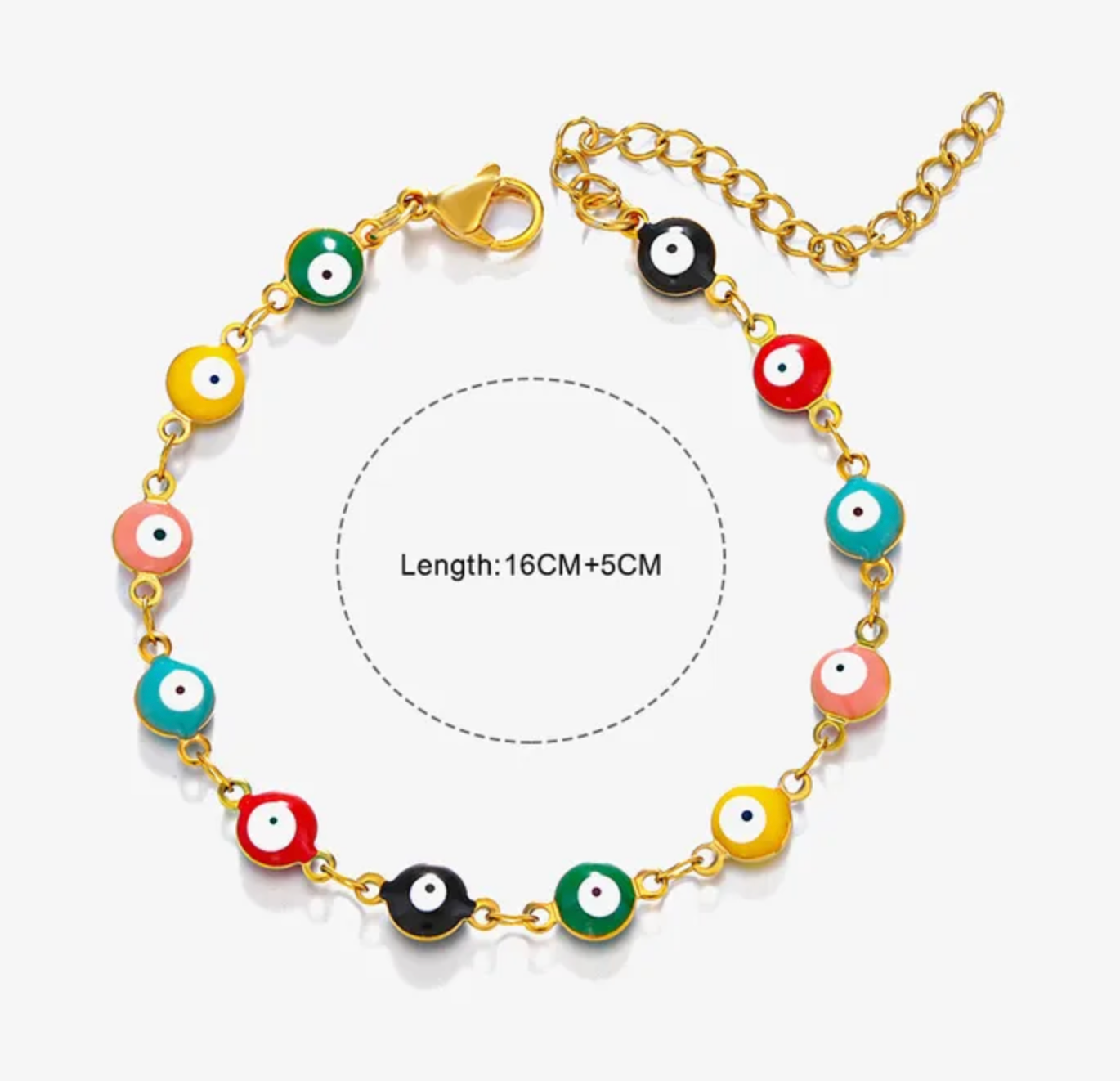 Pulseras Ojos Turcos Acero Inoxidable