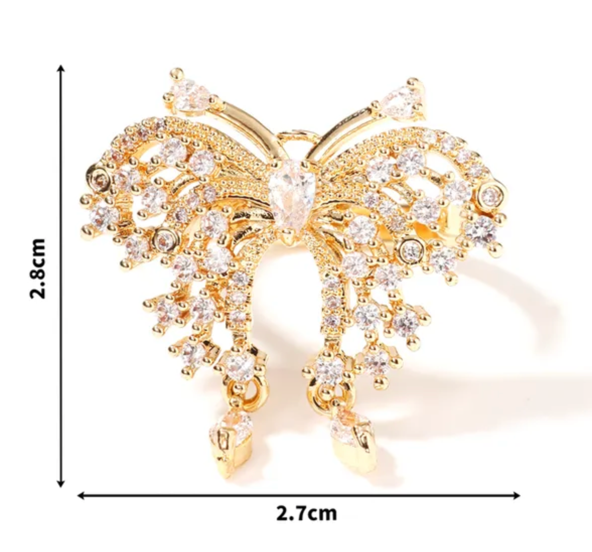Anillo Mariposa Con Circón