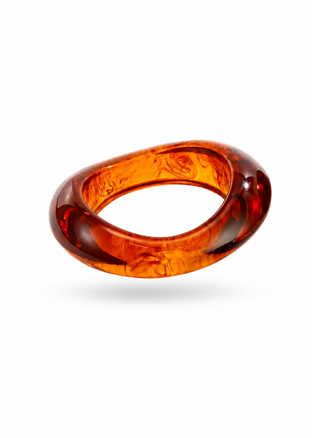 Brazalete resina acrilico ambar