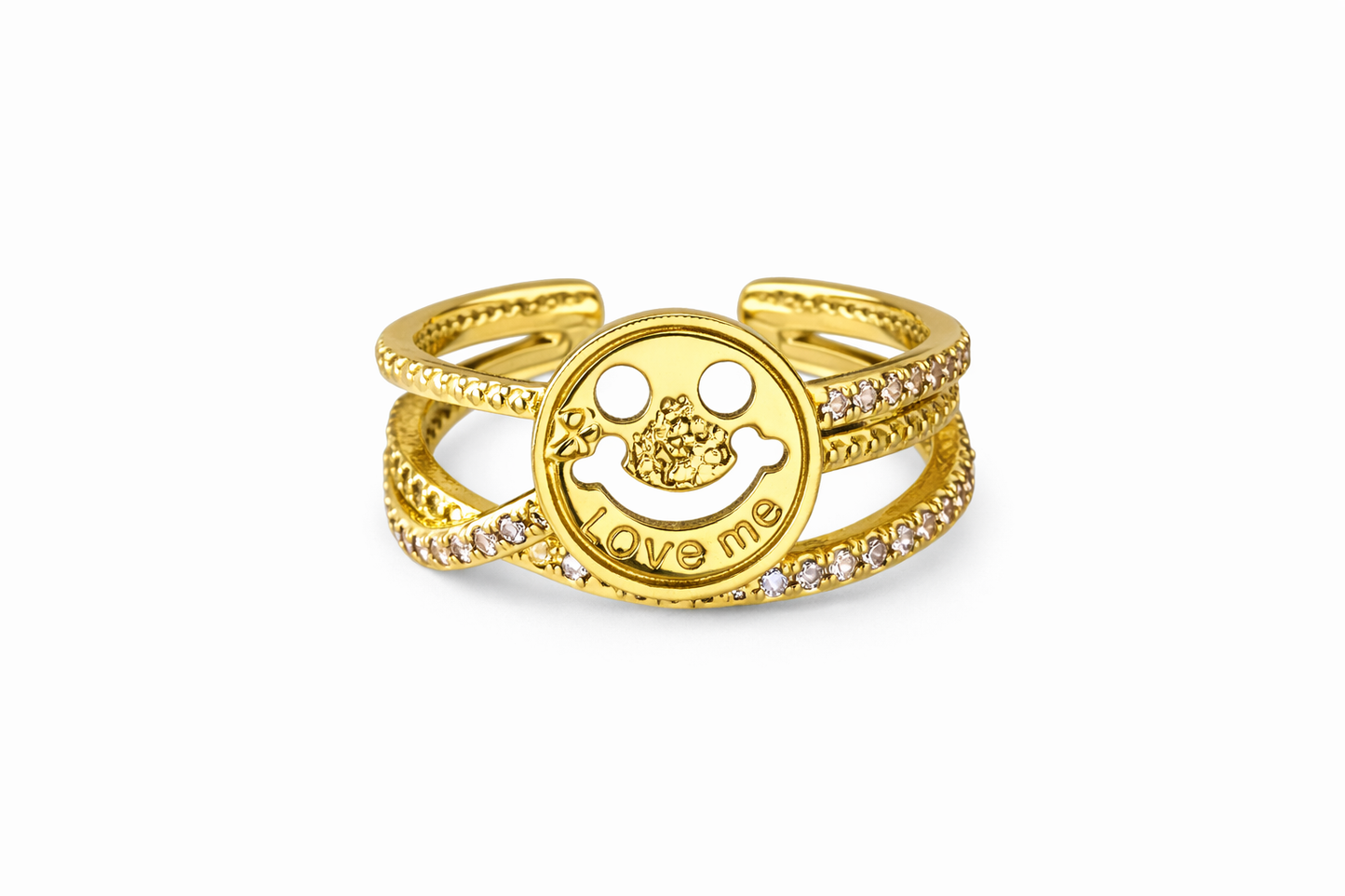 Anillo happy face acero inoxidable