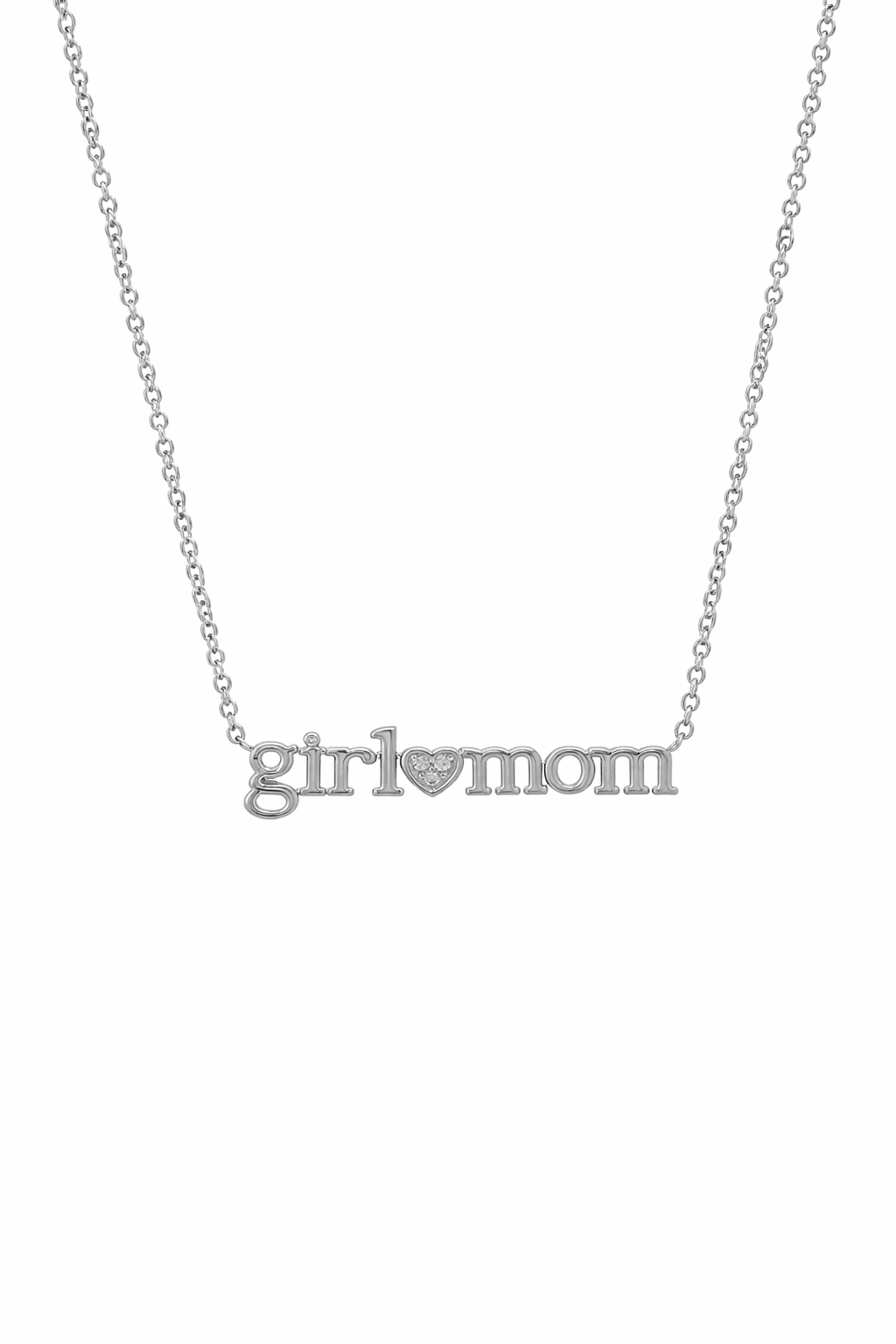 Collar girl mom con corazón de zirconias chapa de oro