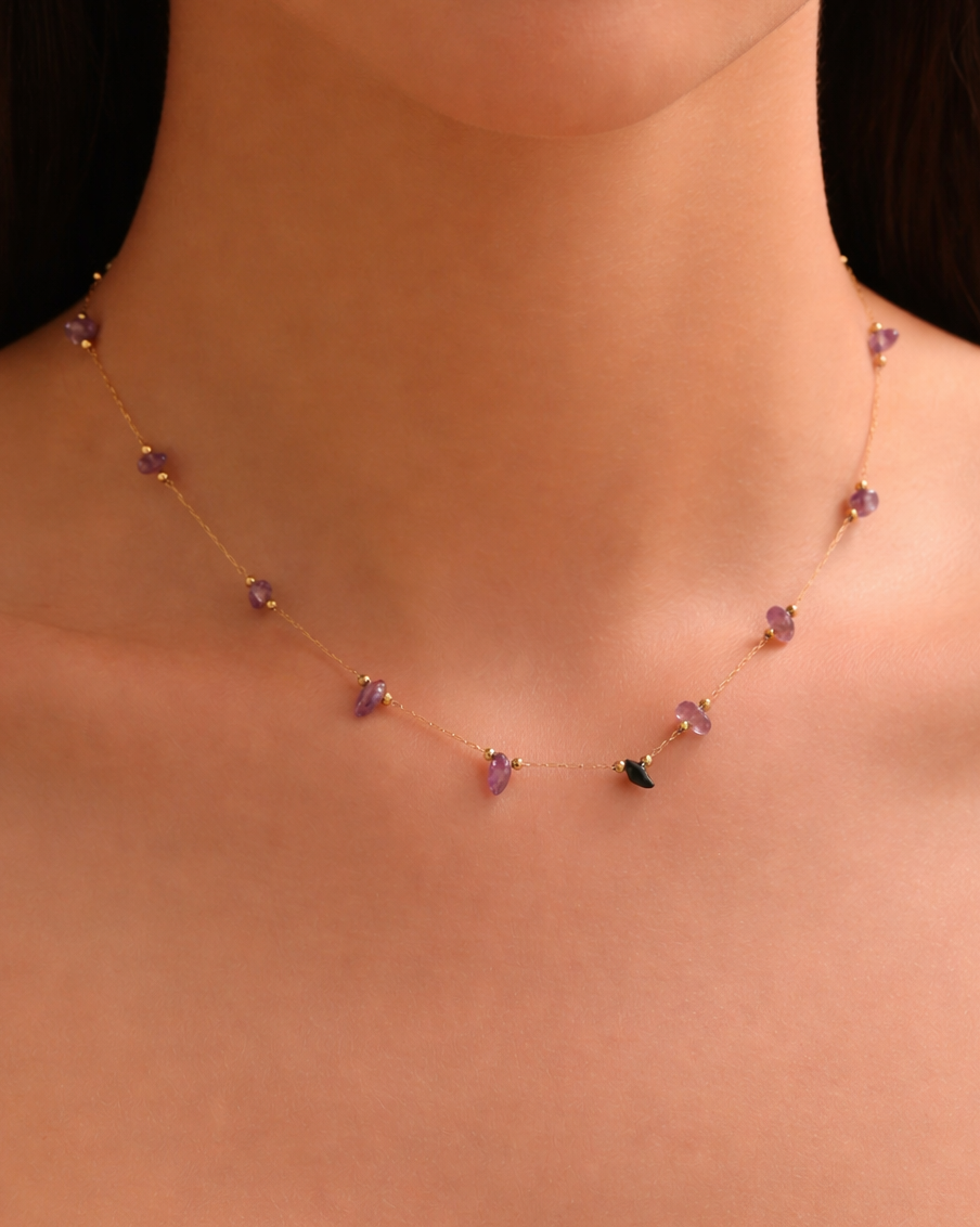 Collares con cuarzo acero inoxidable