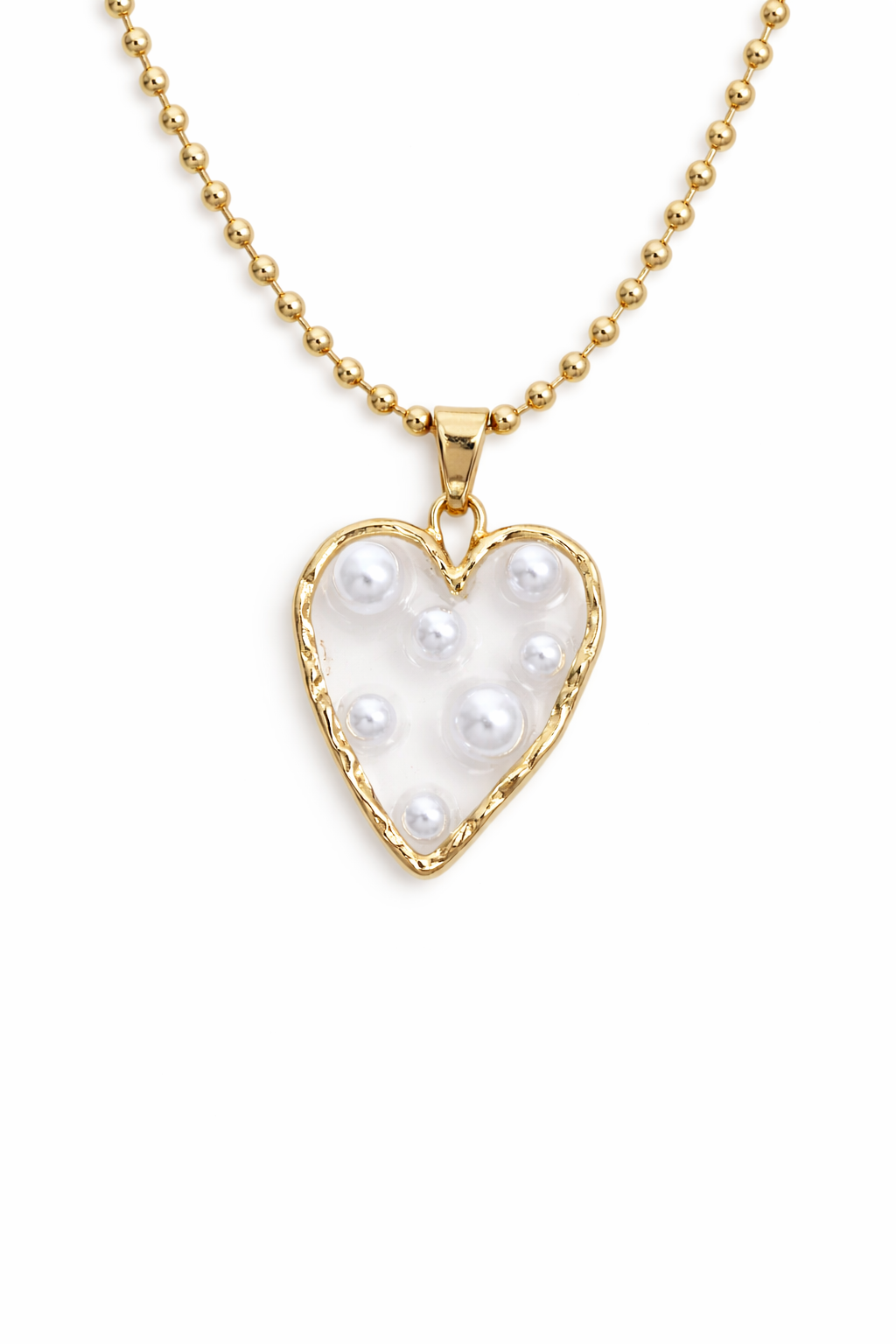 Collares figuras con perlas chapa de oro