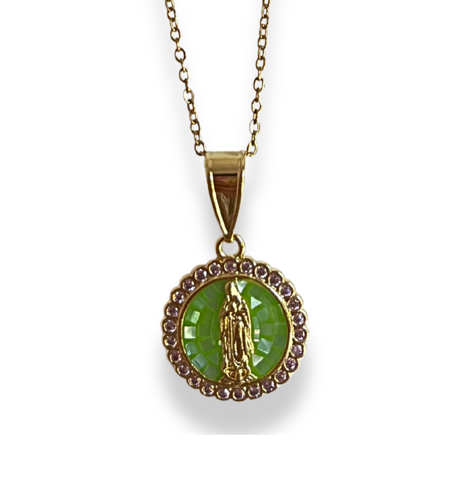 Juegos de Acero Inoxidable Virgen Medallas Colores