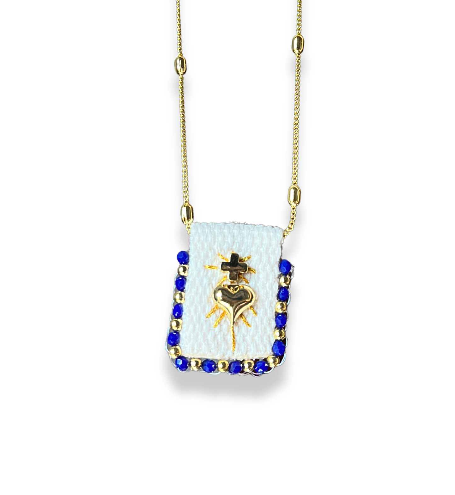 Collares Sagrado Corazon Con Chaquiras
