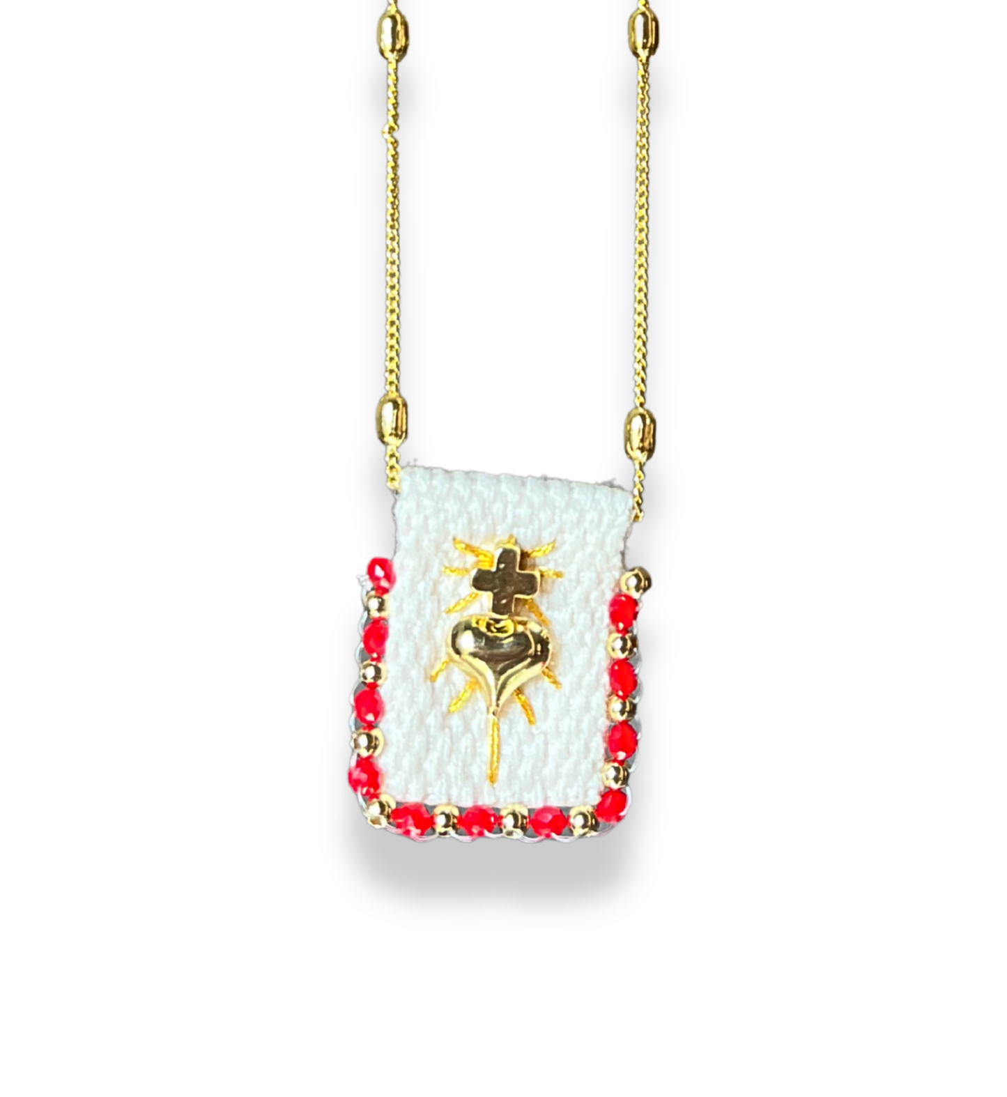 Collares Sagrado Corazon Con Chaquiras