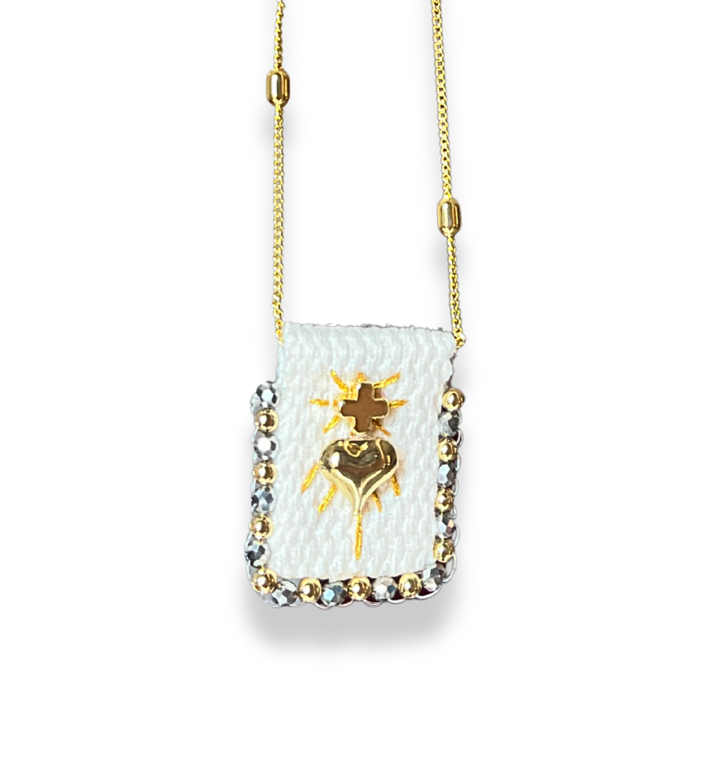 Collares Sagrado Corazon Con Chaquiras