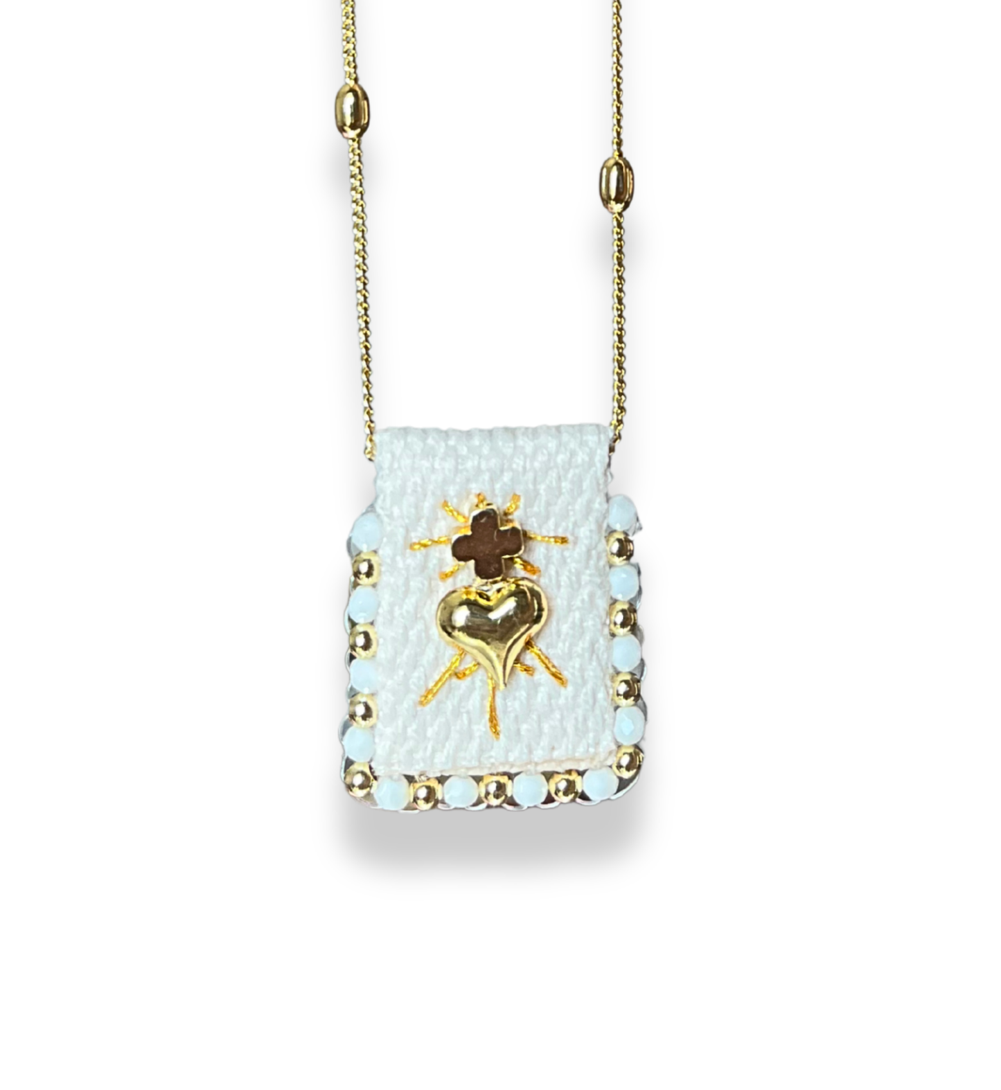 Collares Sagrado Corazon Con Chaquiras