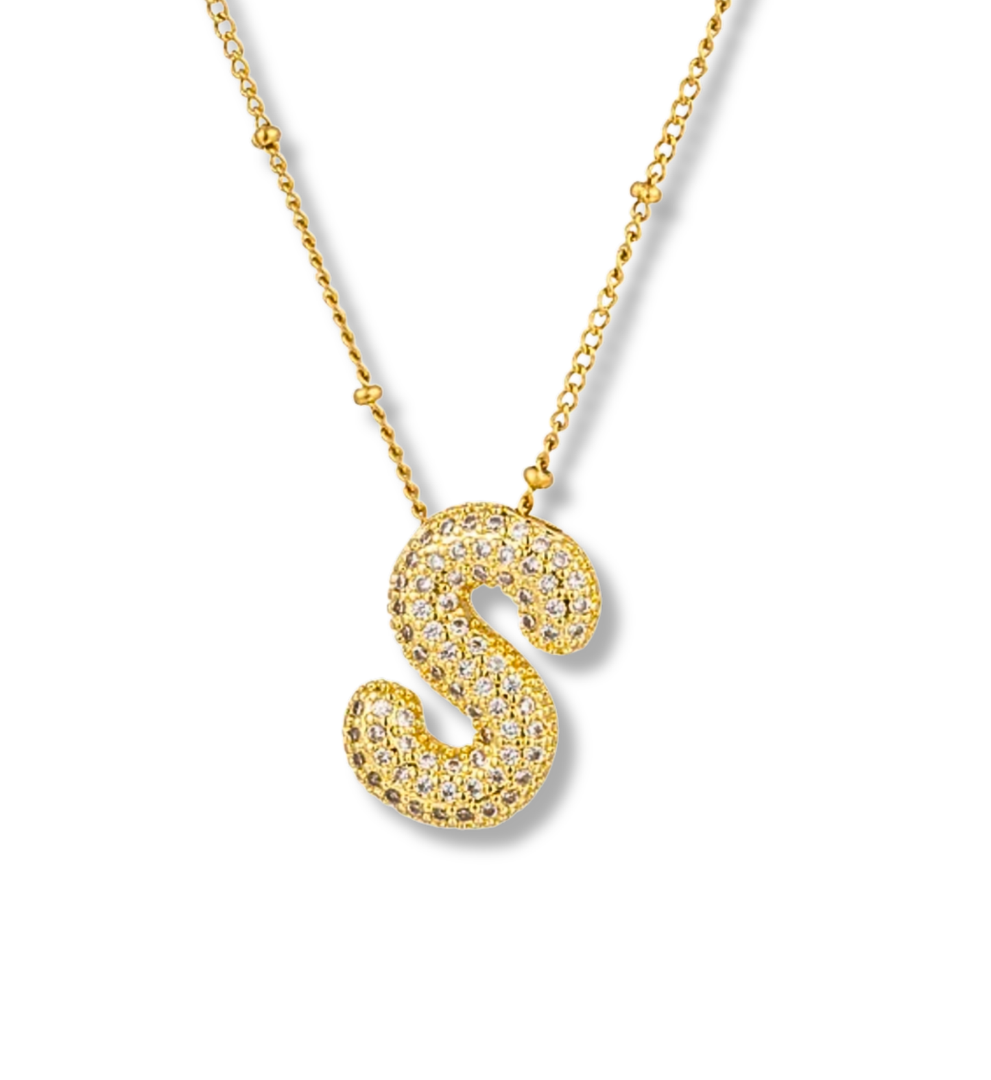 Juego de letras bumble con zirconias acero inoxidable