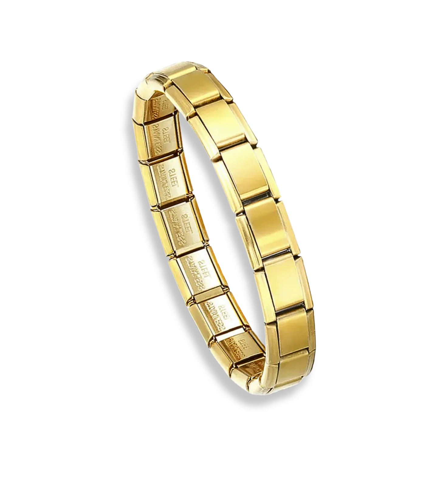 Italian bracelet dorada acero inoxidable