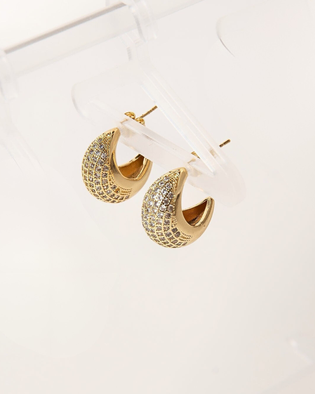 Aretes Gota Con Circonita Acero Inoxidable