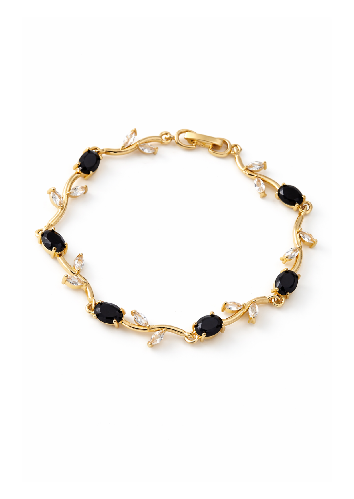 Pulseras tulipanes colores baño de oro 18k