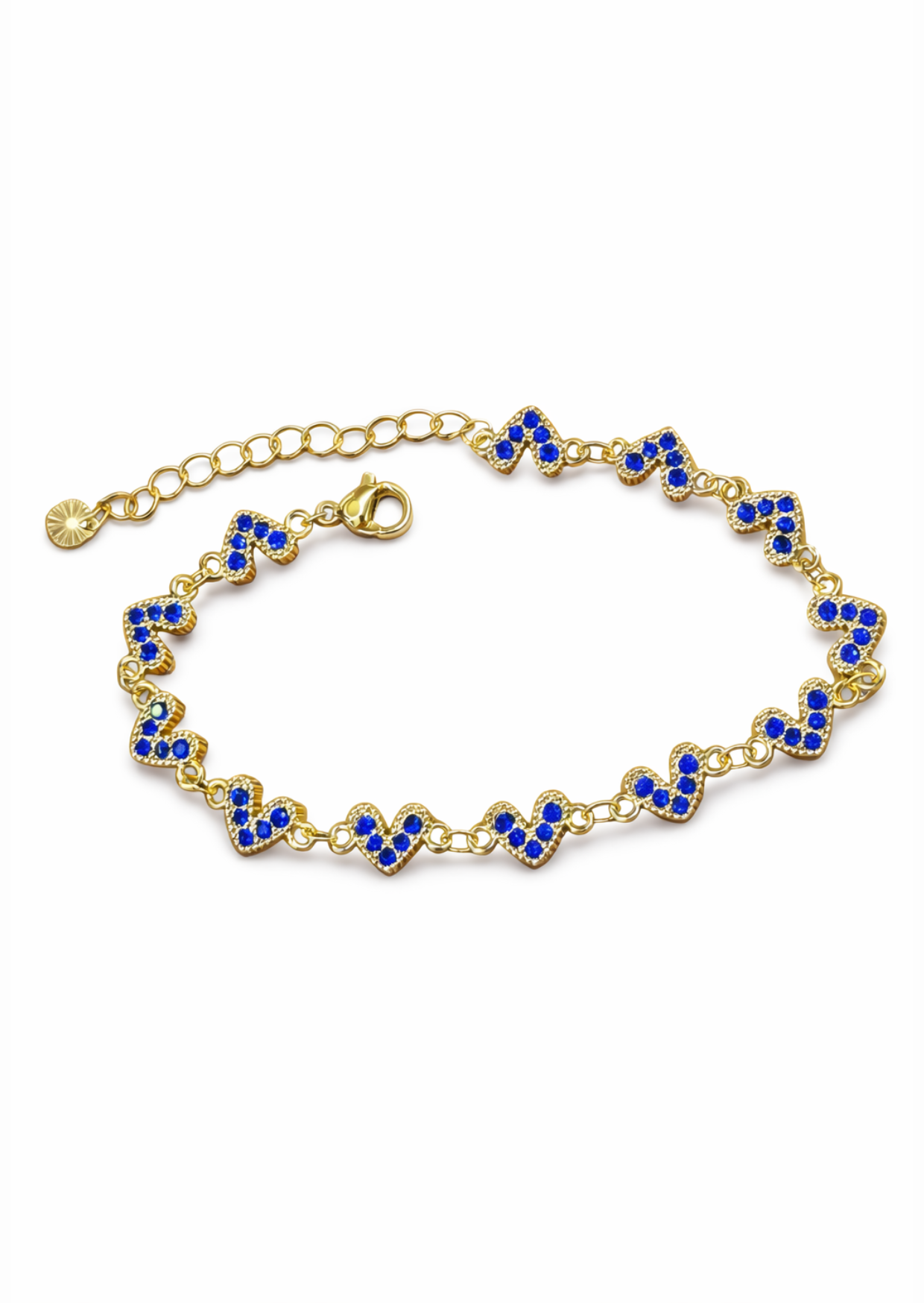 Pulseras Corazones Chapa de Oro