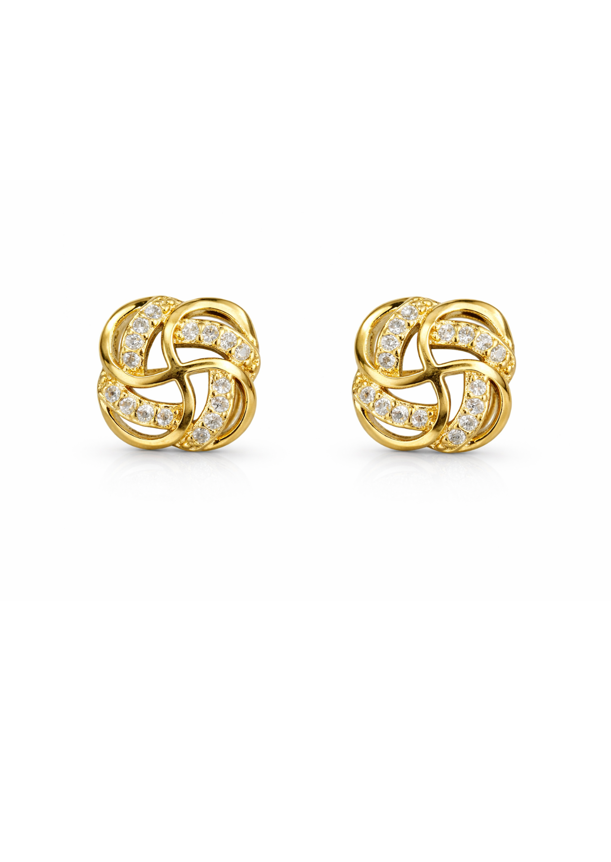 Aretes rombo con circón acero inoxidable
