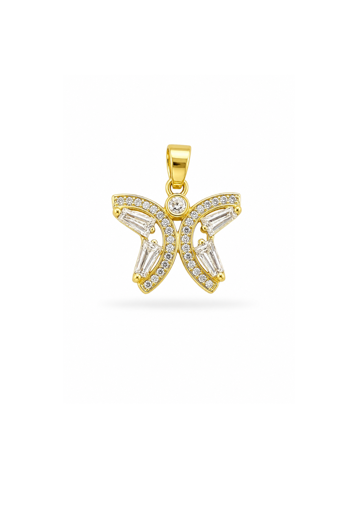 Dije mariposa crystal acero inoxidable