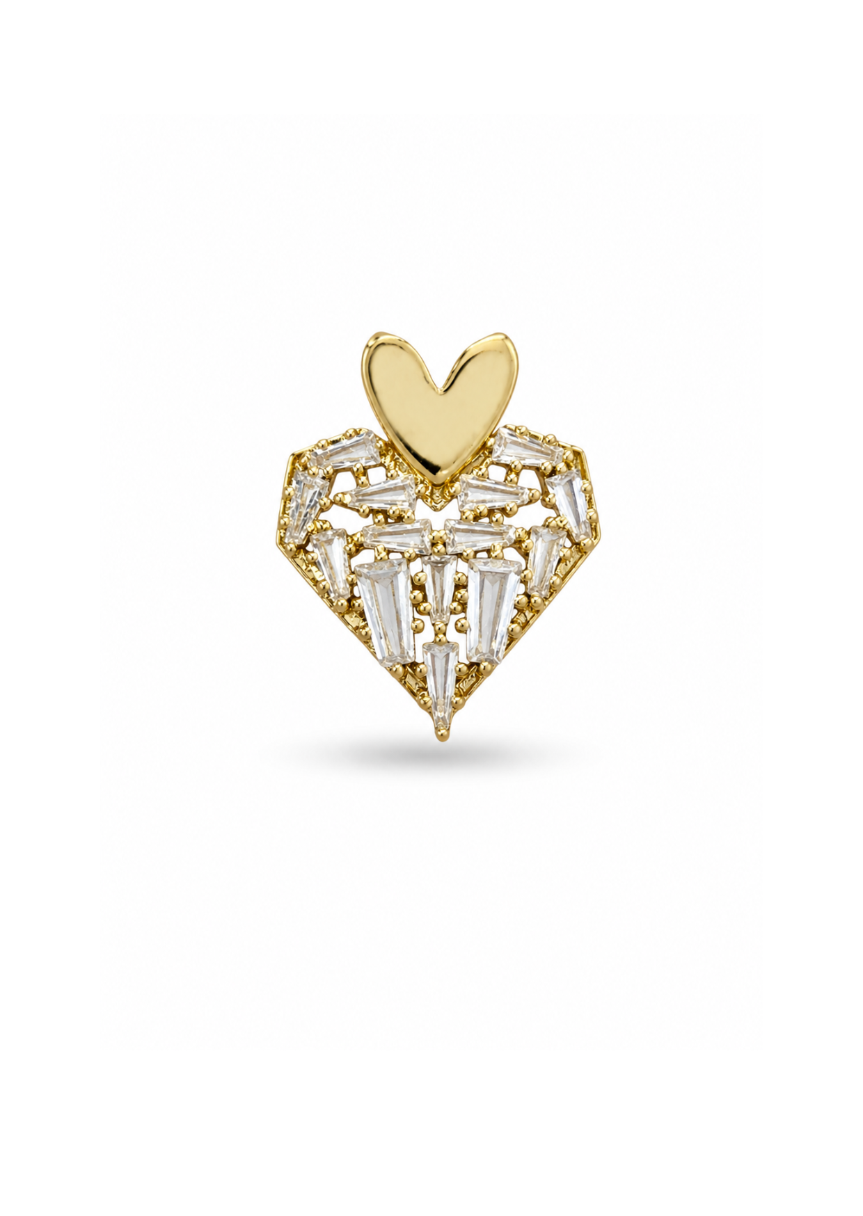 Dije crystal royale heart acero inoxidable