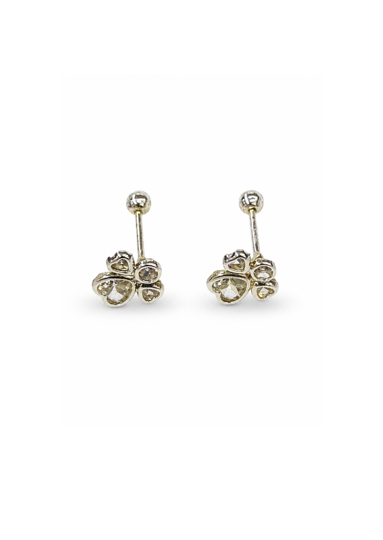 Aretes broqueles angel plata
