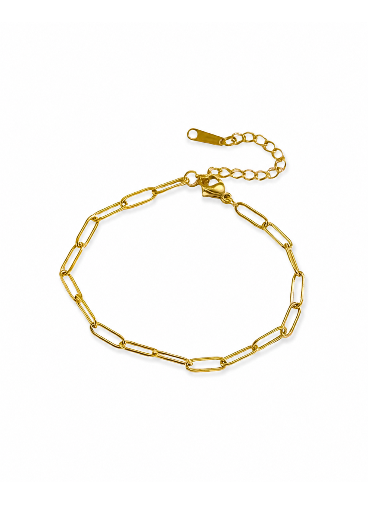 Pulsera de eslabones cadena clip acero titanio