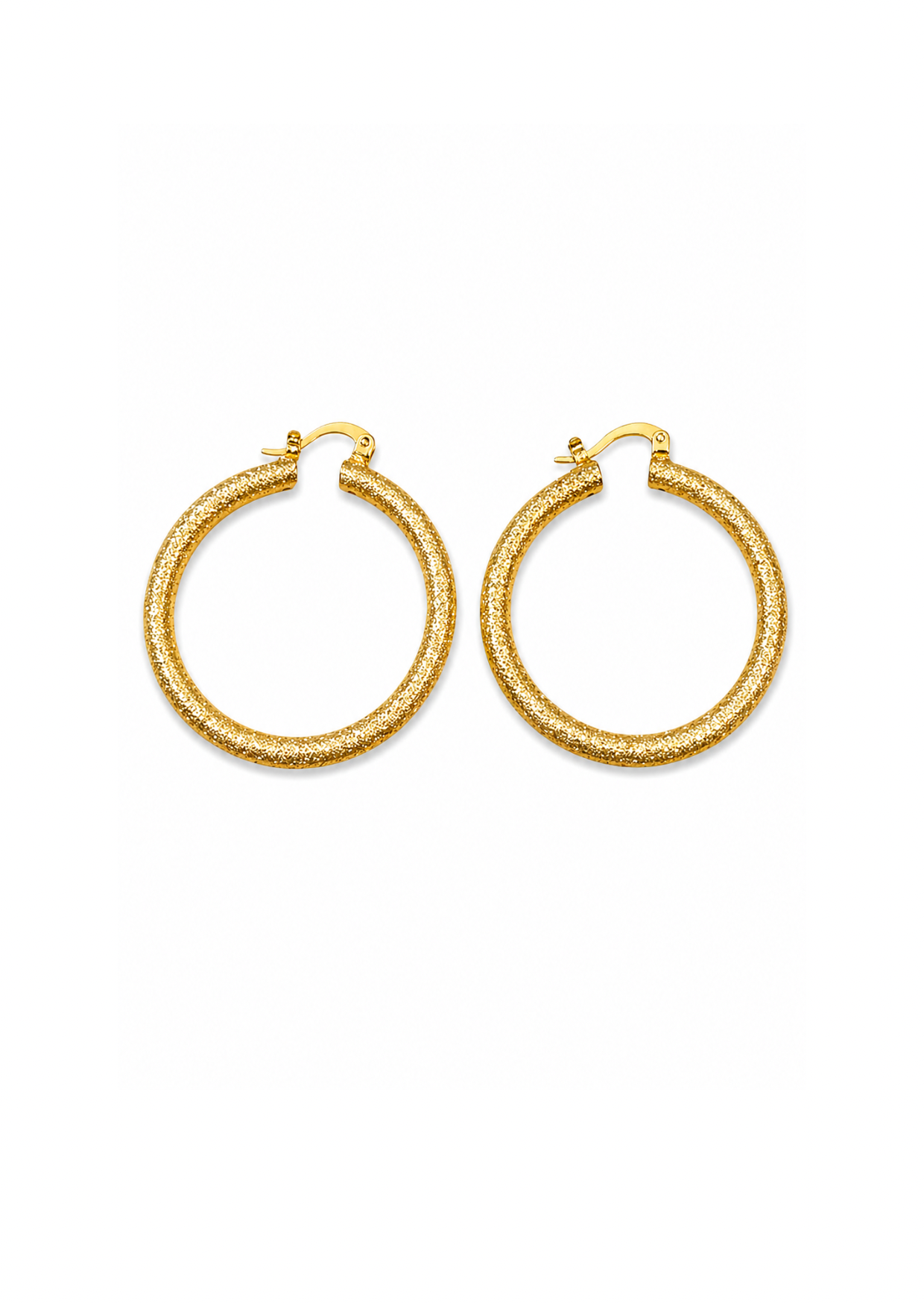 Aretes arracadas arenada medianas baño de oro