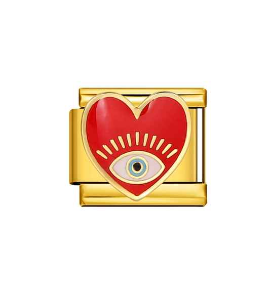 Charm Dorado Corazon Con Ojito