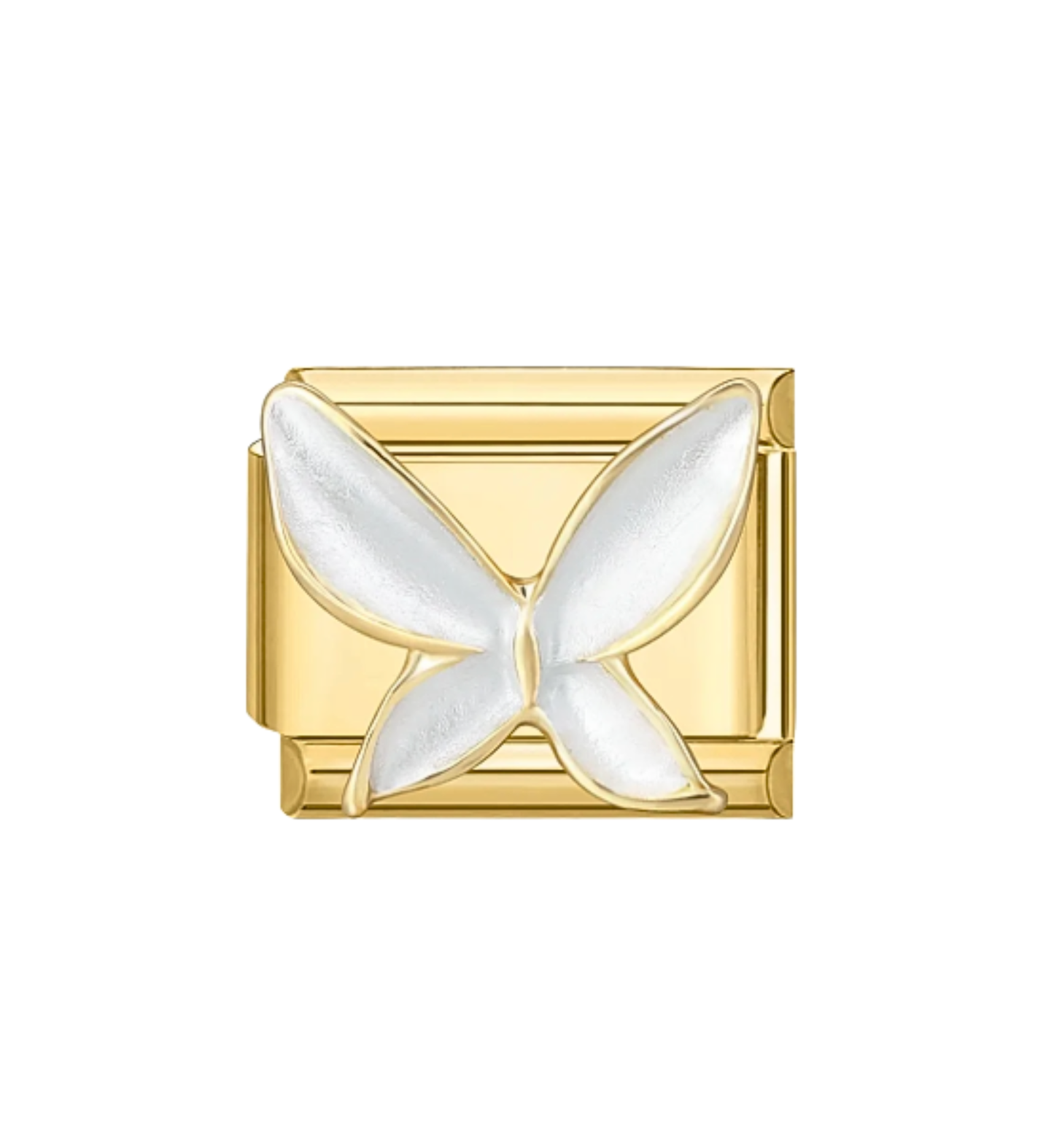 Charm Mariposa Blanca Dorado