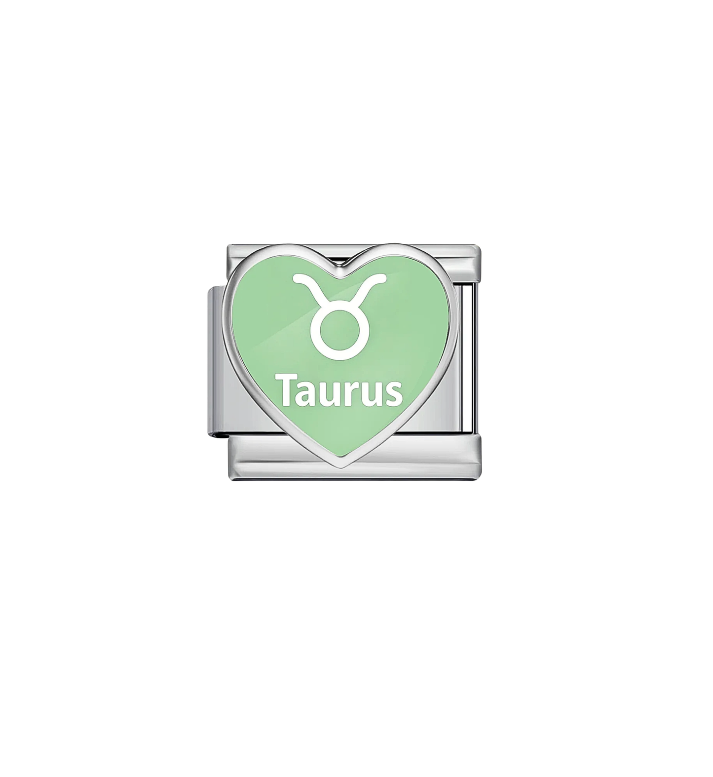 Charm plateado signo tauro acero inoxidable 304