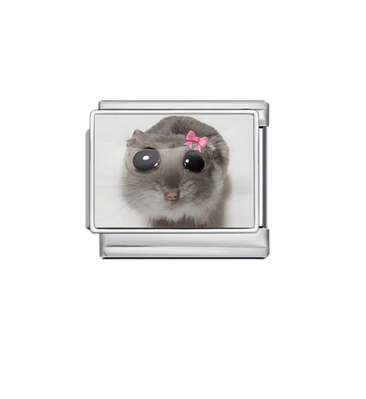 Charm Plateado Hamster