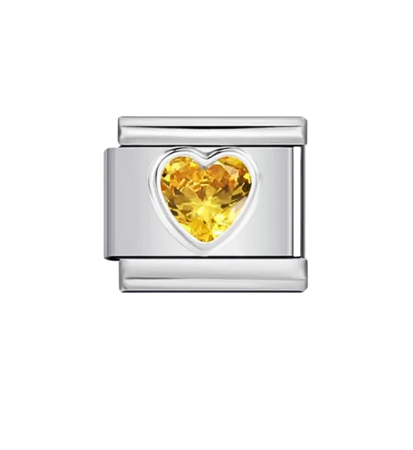 Charm Plateado Corazones Con Piedras