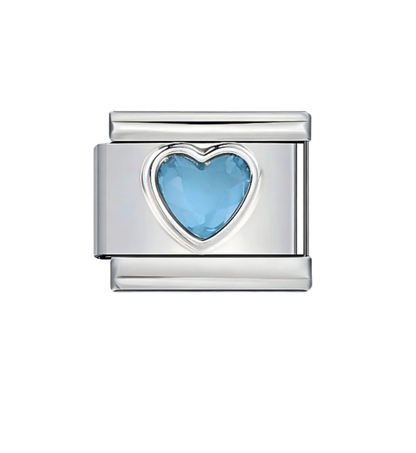 Charm Plateado Corazones Con Piedras