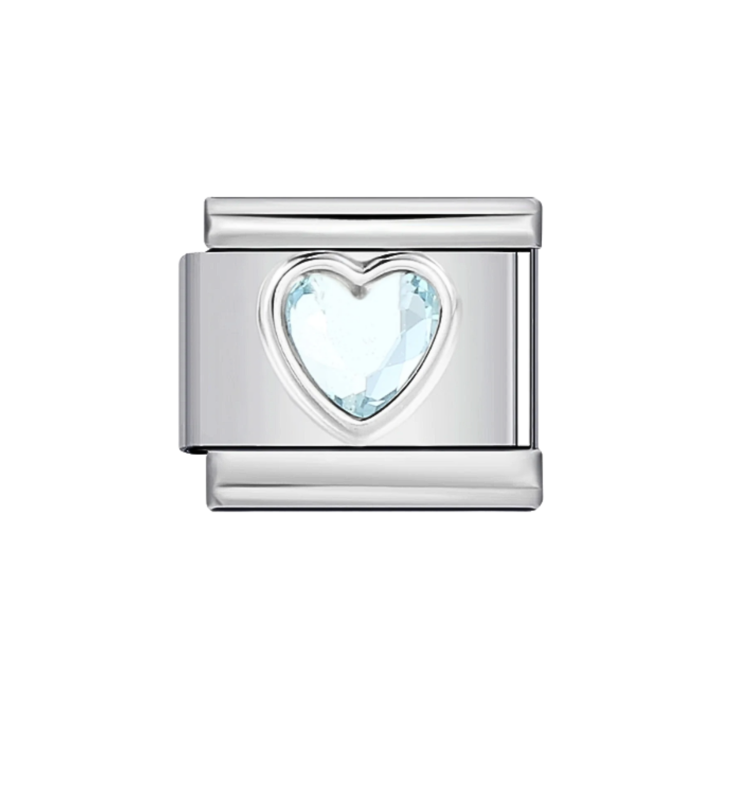 Charm Plateado Corazones Con Piedras