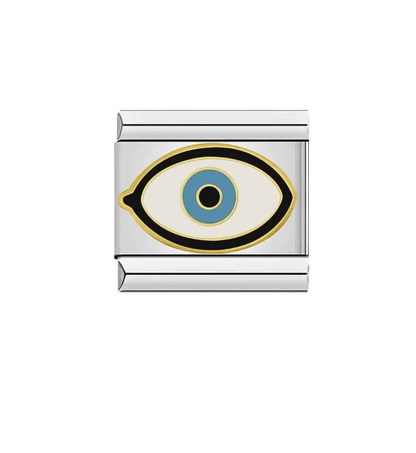 Charm Plateado Ojo Pulido