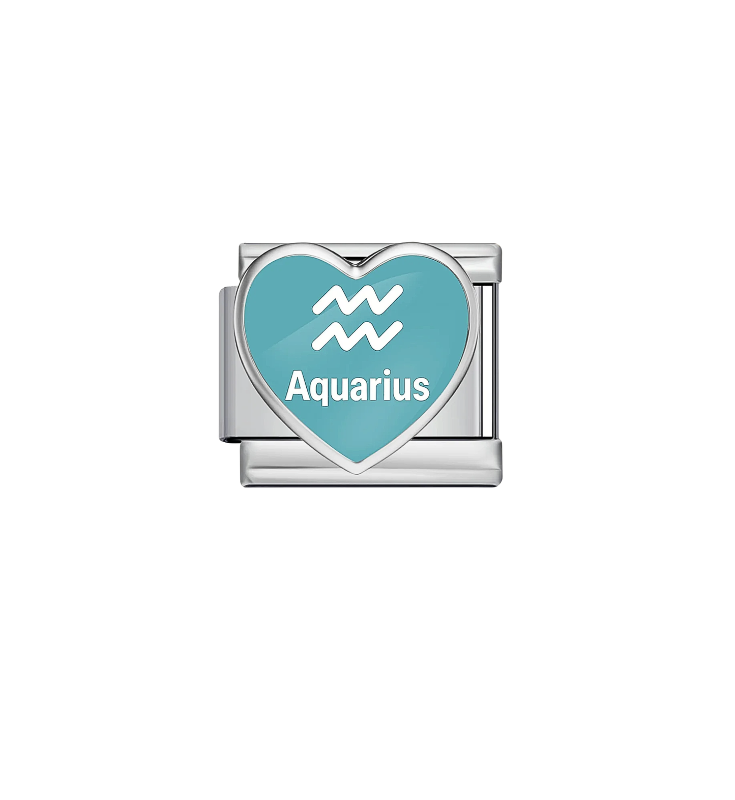 Charm plateado signo acuario acero inoxidable 304