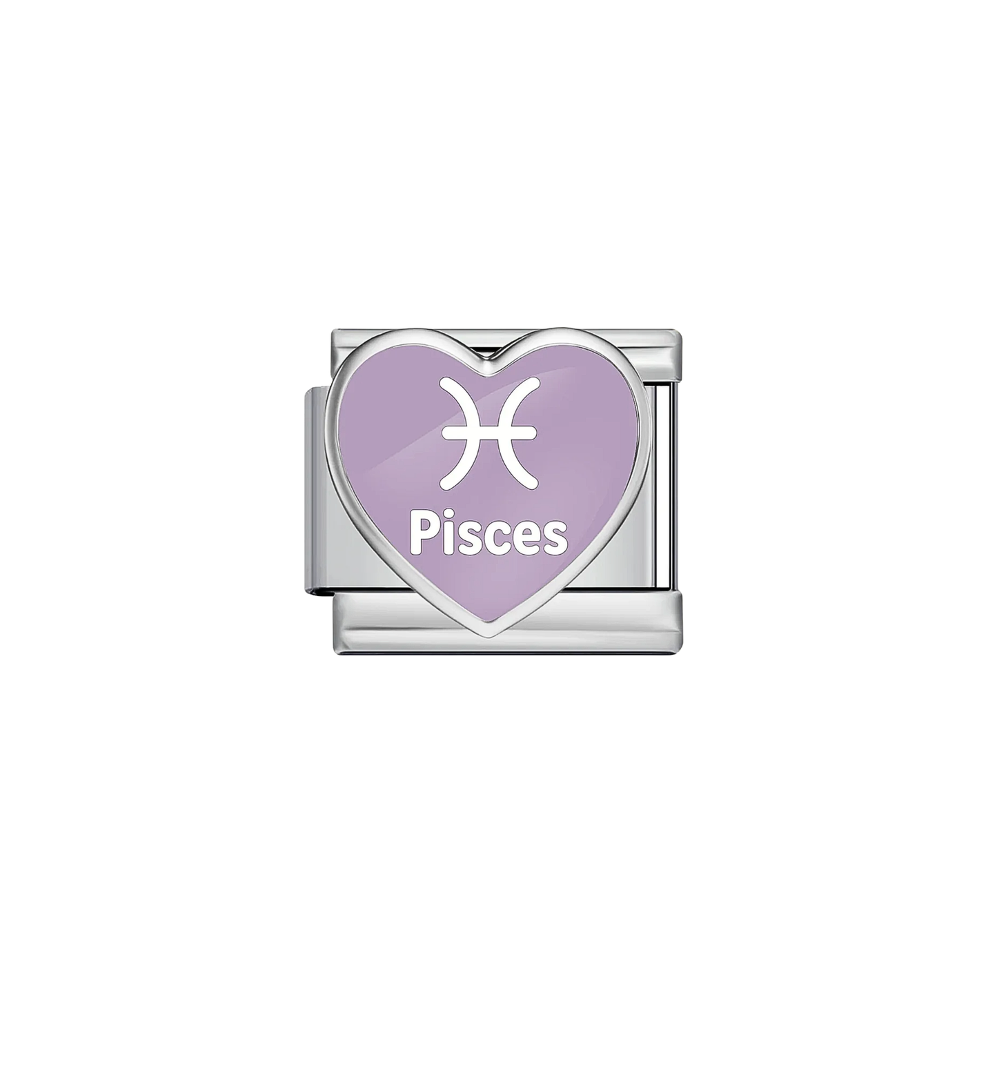 Charm plateado signo piscis acero inoxidable 304