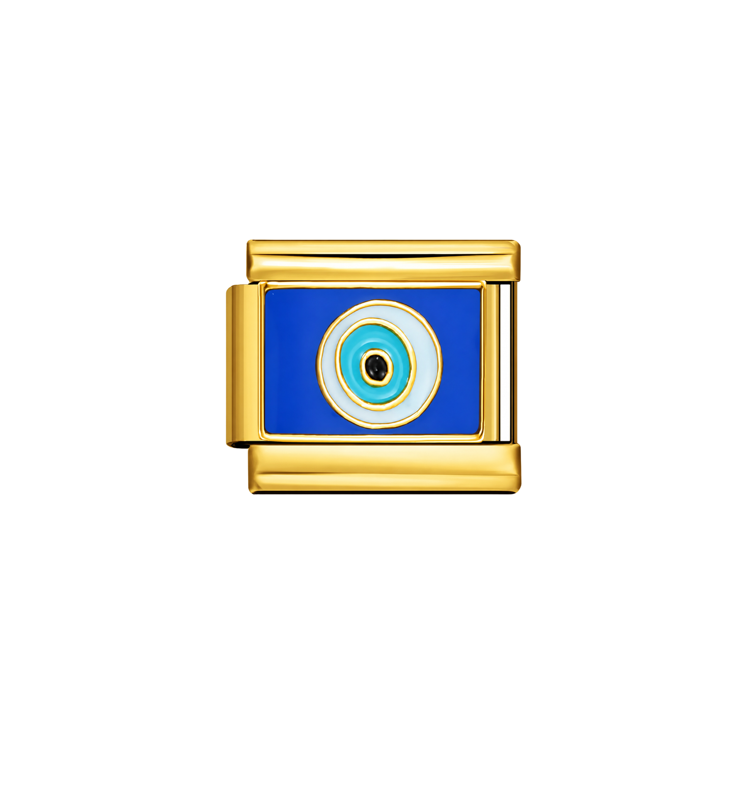 Charm dorado ojo turco azul acero inoxidable 304